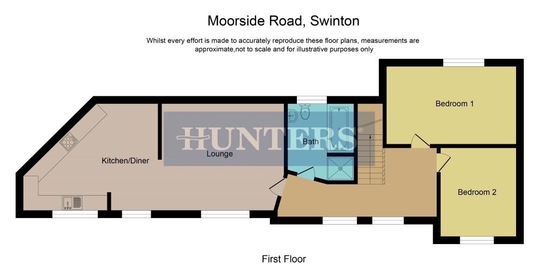 2 Bedrooms Flat to rent in Moorside Road, Swinton, Manchester M27
