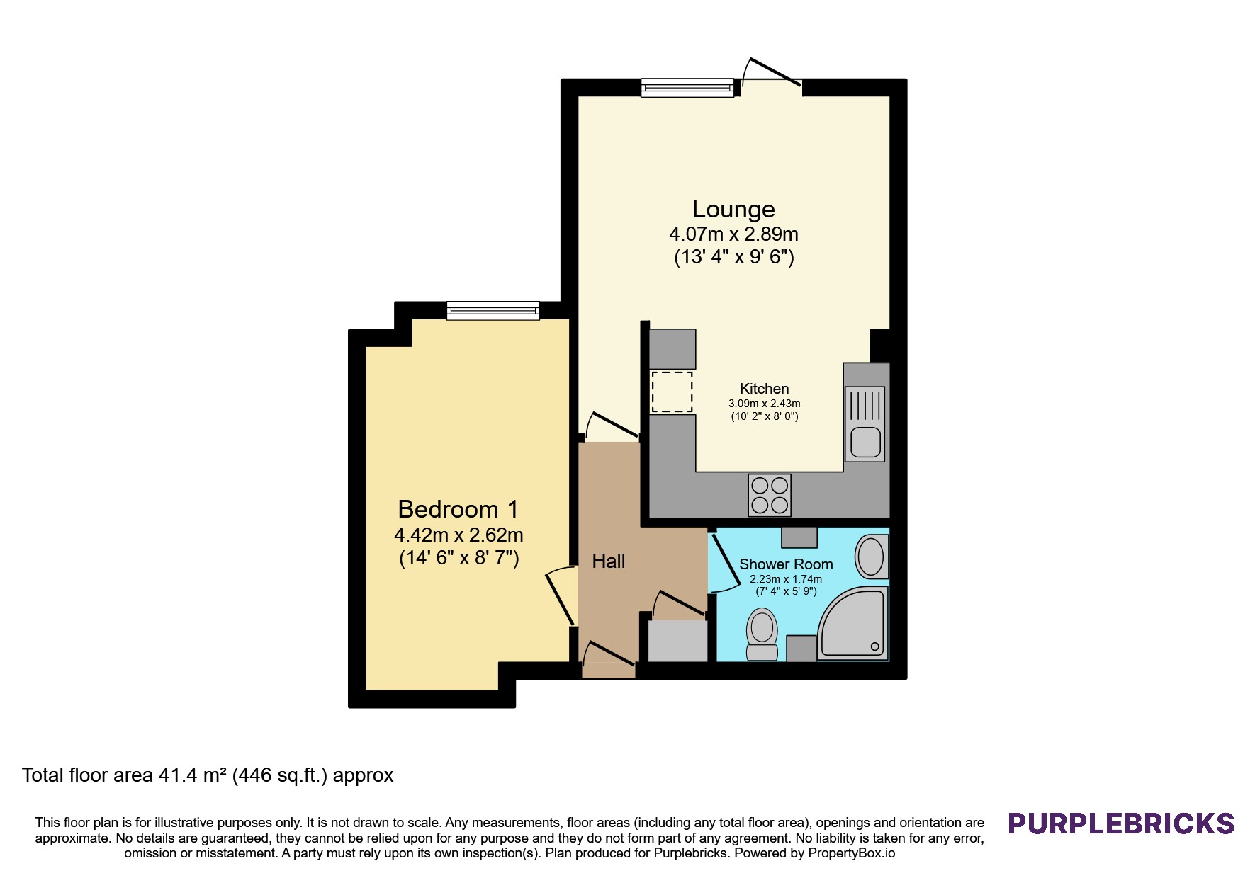 Flat 13, 4, Dovedale Court, Birchington floorplan
