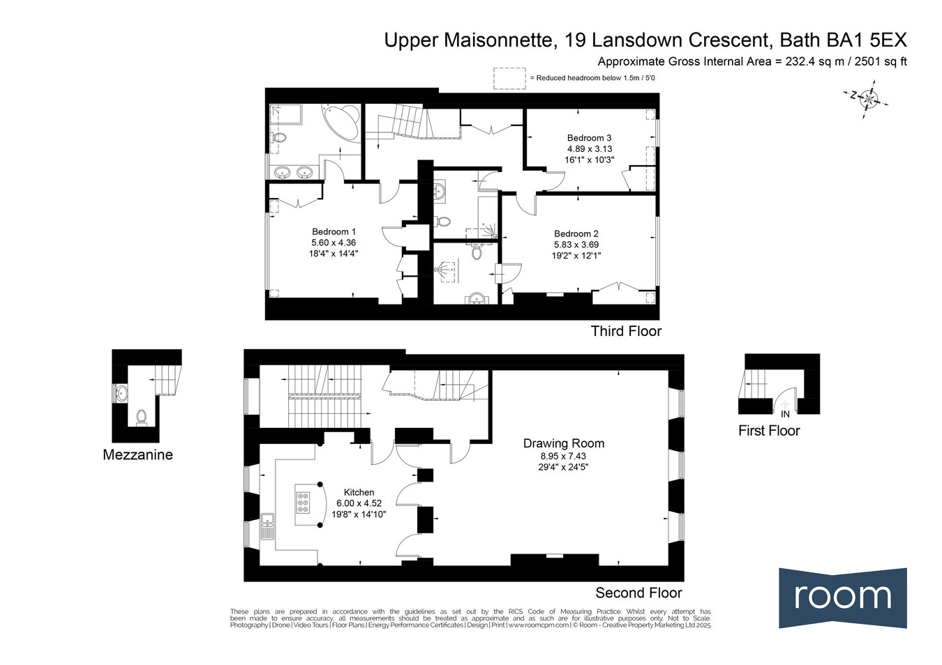 Upper Maisonette, Lansdown Crescent, Bath floorplan
