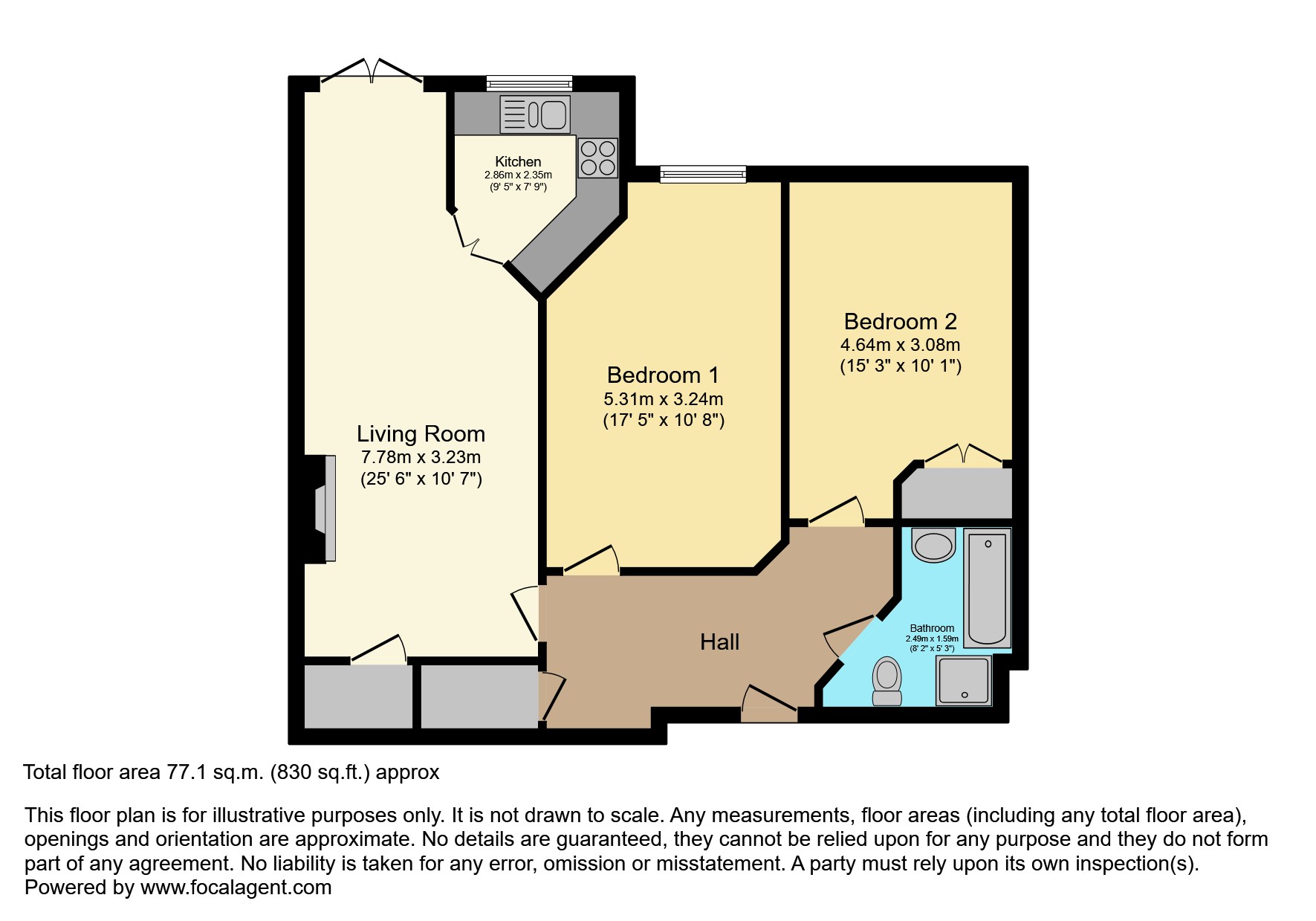 45, Aire Valley Court, Bingley floorplan