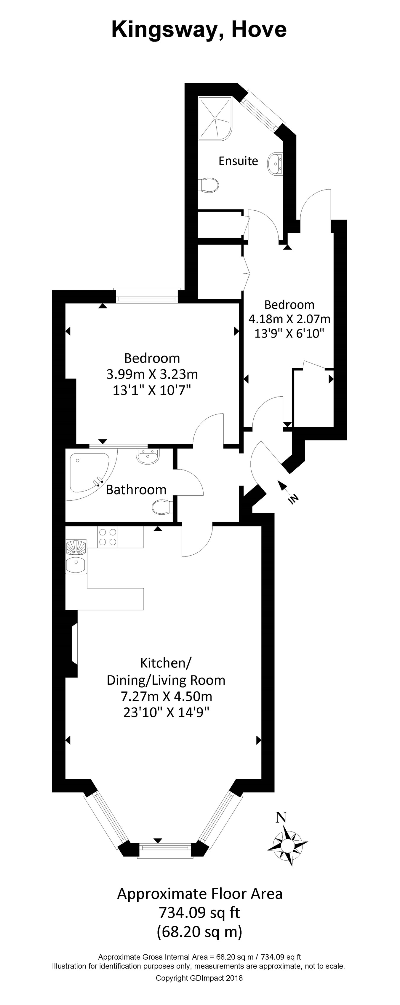 2 Bedrooms Flat for sale in Kingsway, Hove BN3