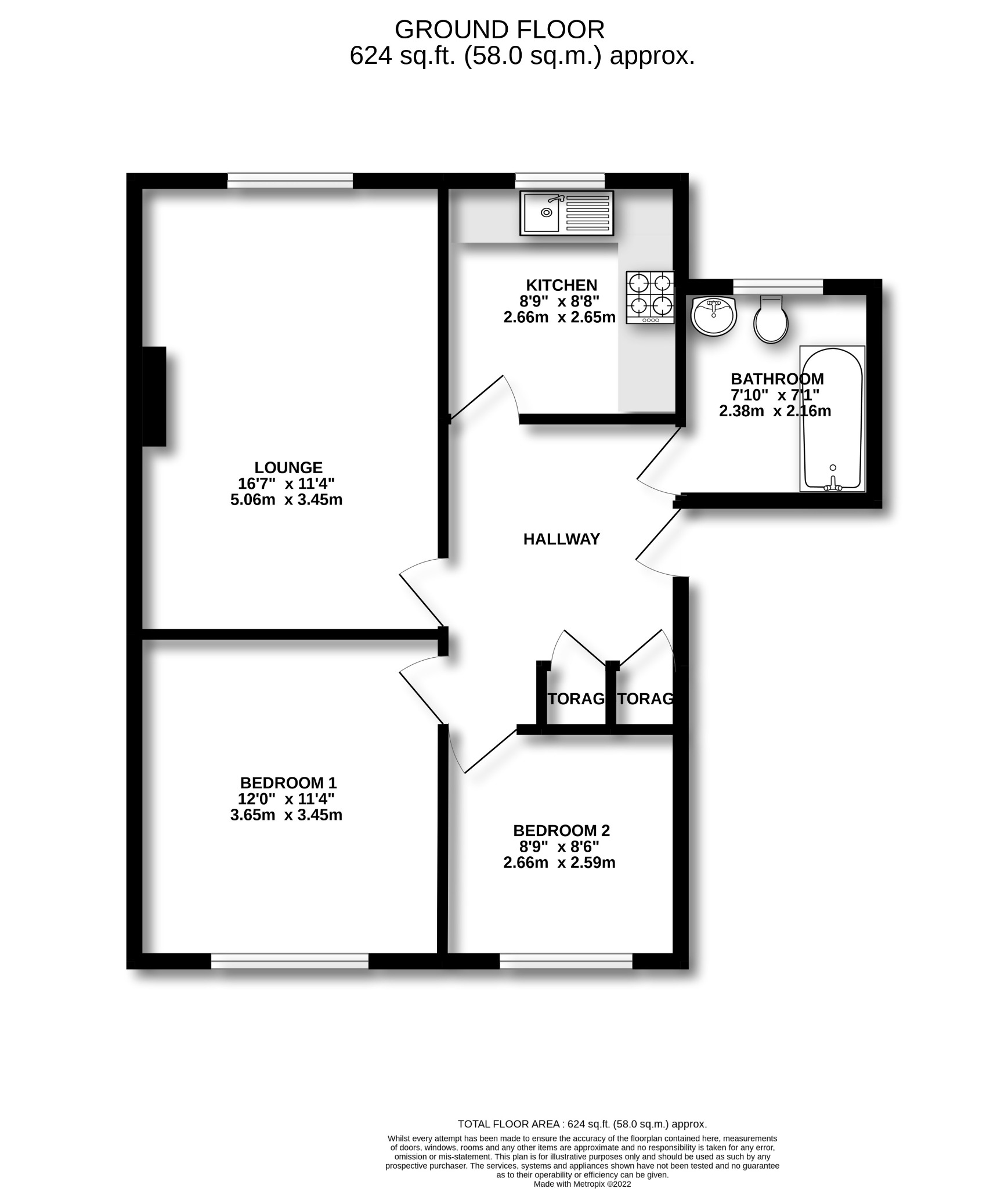 Higher Lane, Upholland, Skelmersdale, Lancashire WN8, 2 bedroom flat to