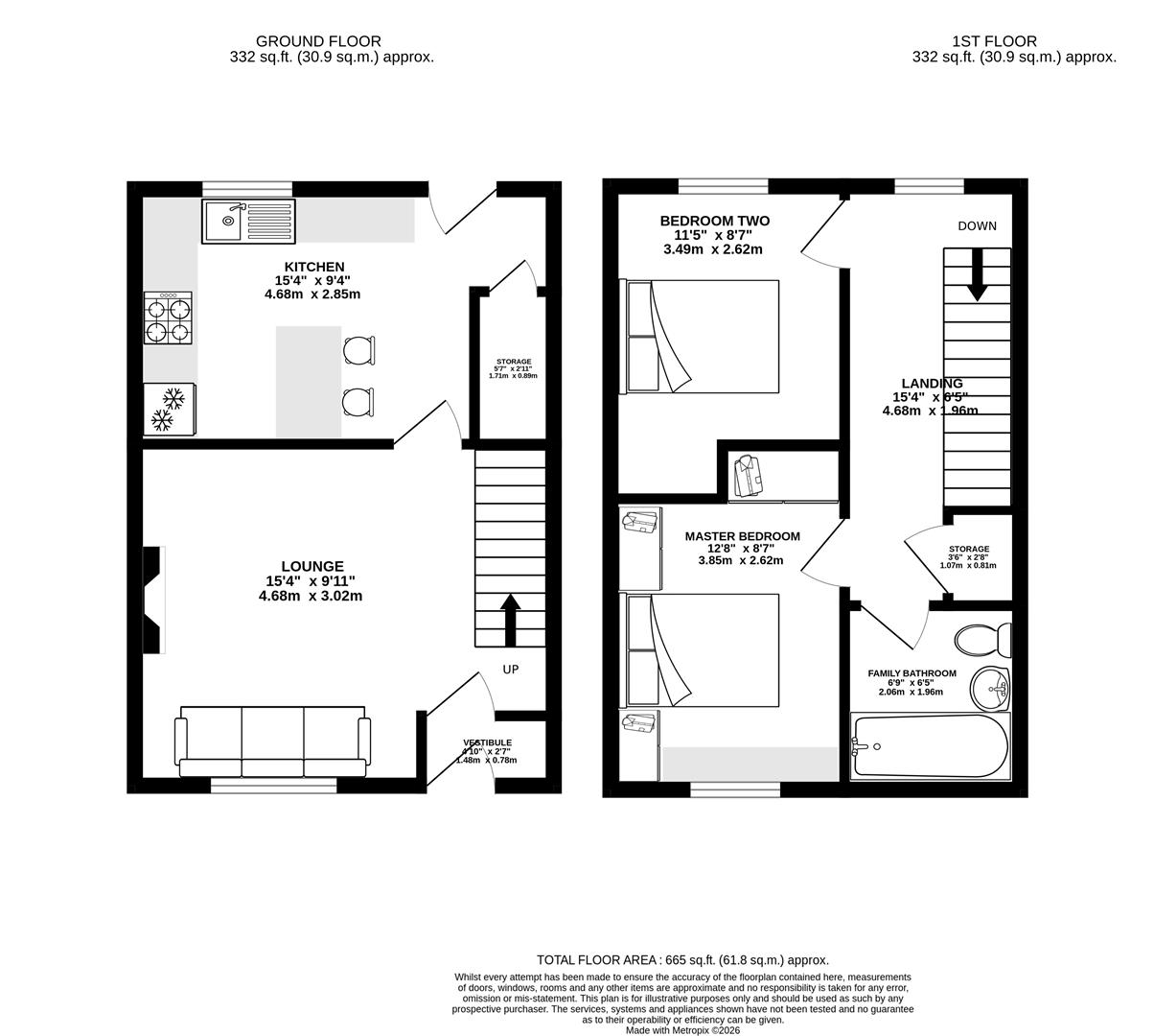 160, Princes Reach, Preston floorplan