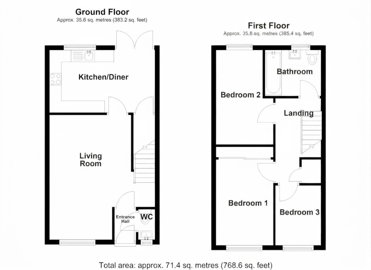 27 Pen Cerrig Rise, Merthyr Tydfil floorplan