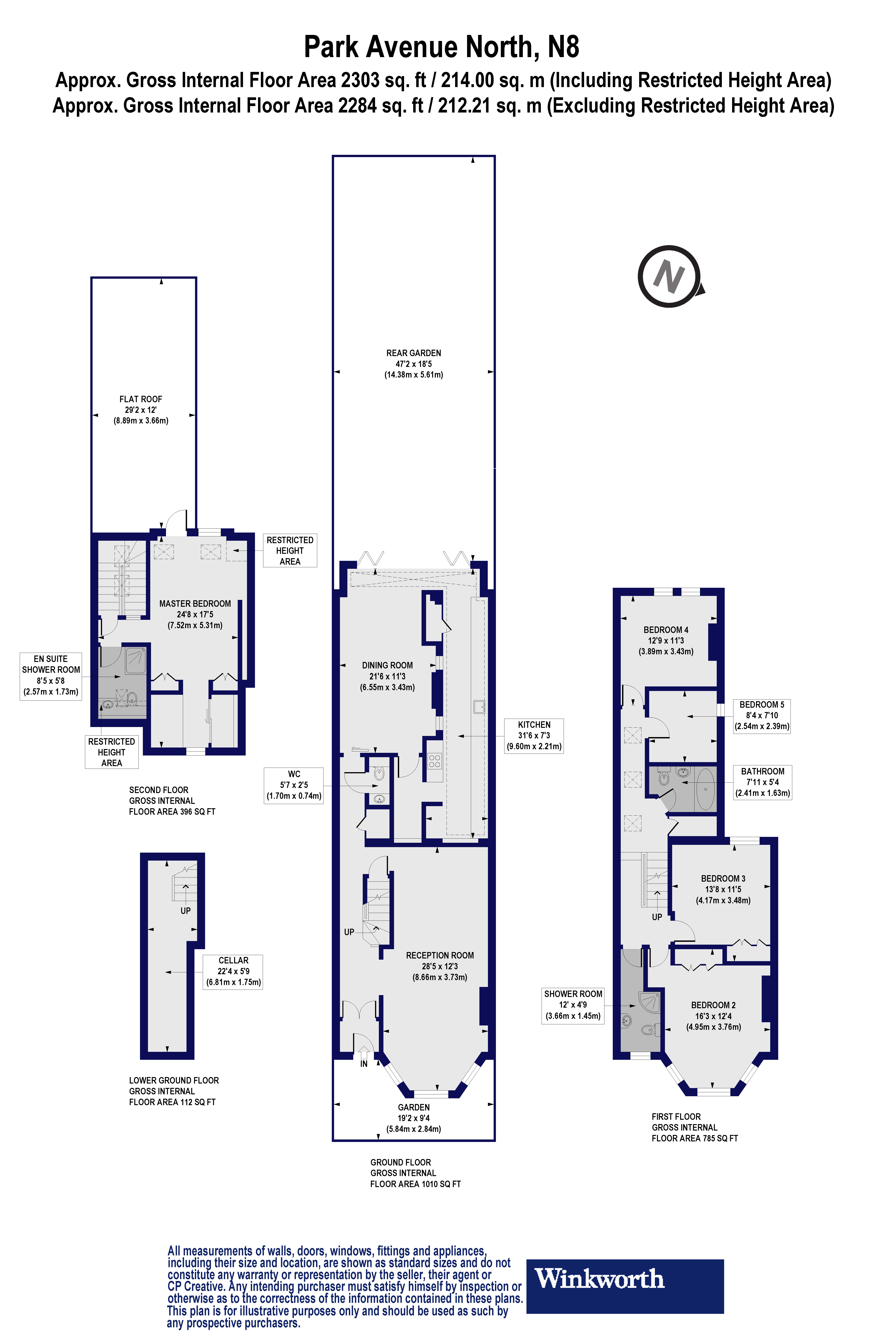 5 Bedrooms Terraced house for sale in Park Avenue North, London N8