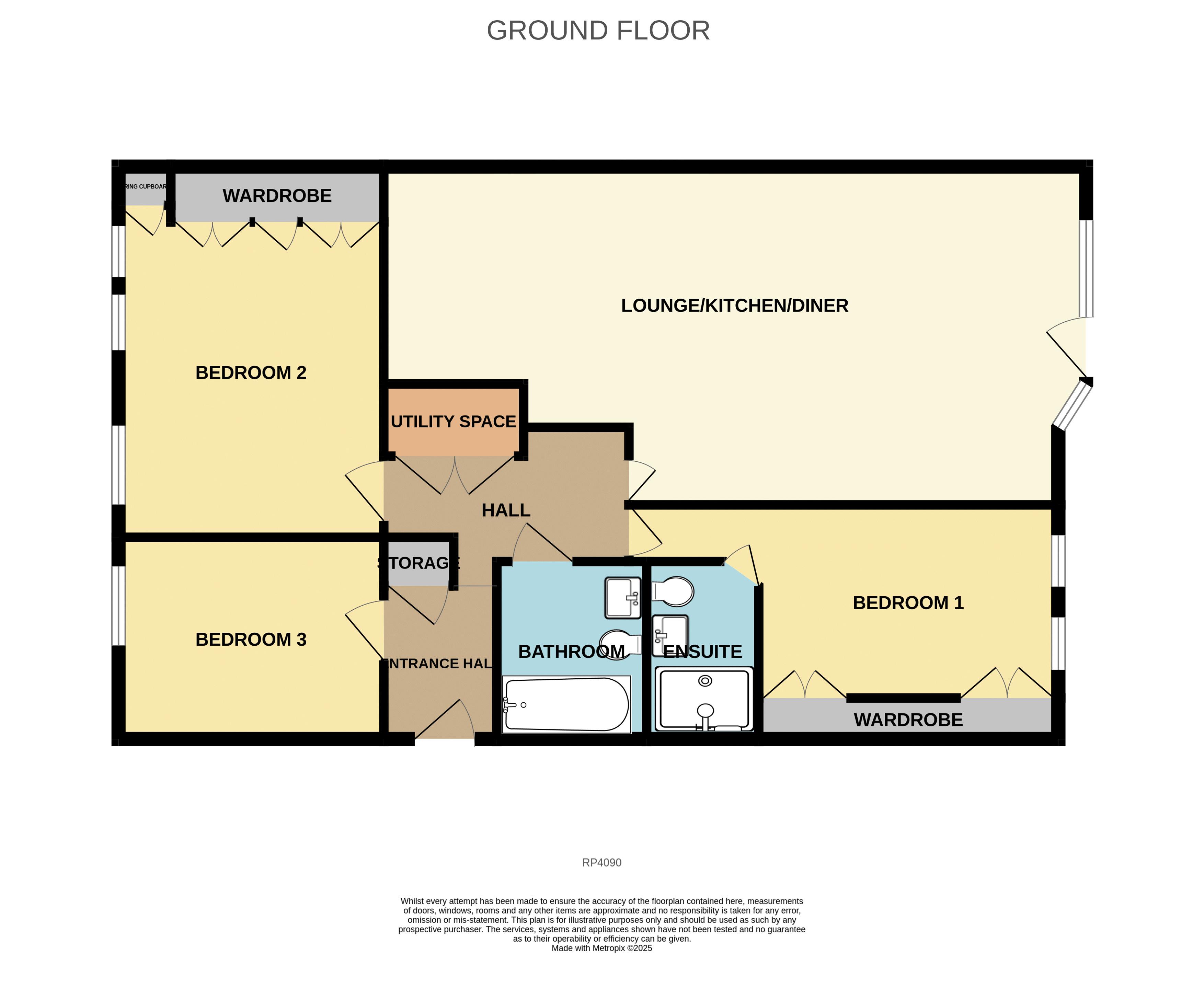 Flat 7 The Sycamores, 35 Pwllycrochan Avenue, Colwyn Bay floorplan