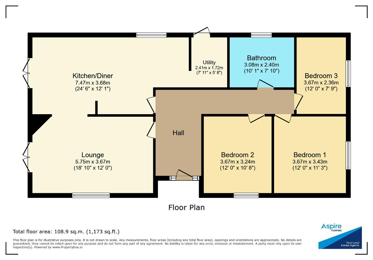145, Back Road, Wisbech floorplan