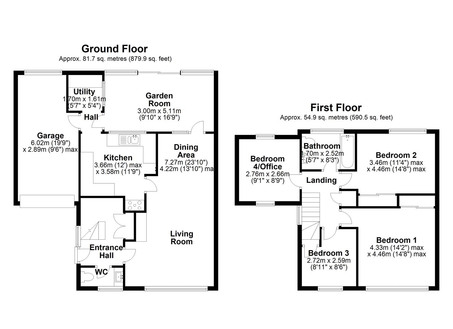 9,, Baddiley Close, Nantwich floorplan