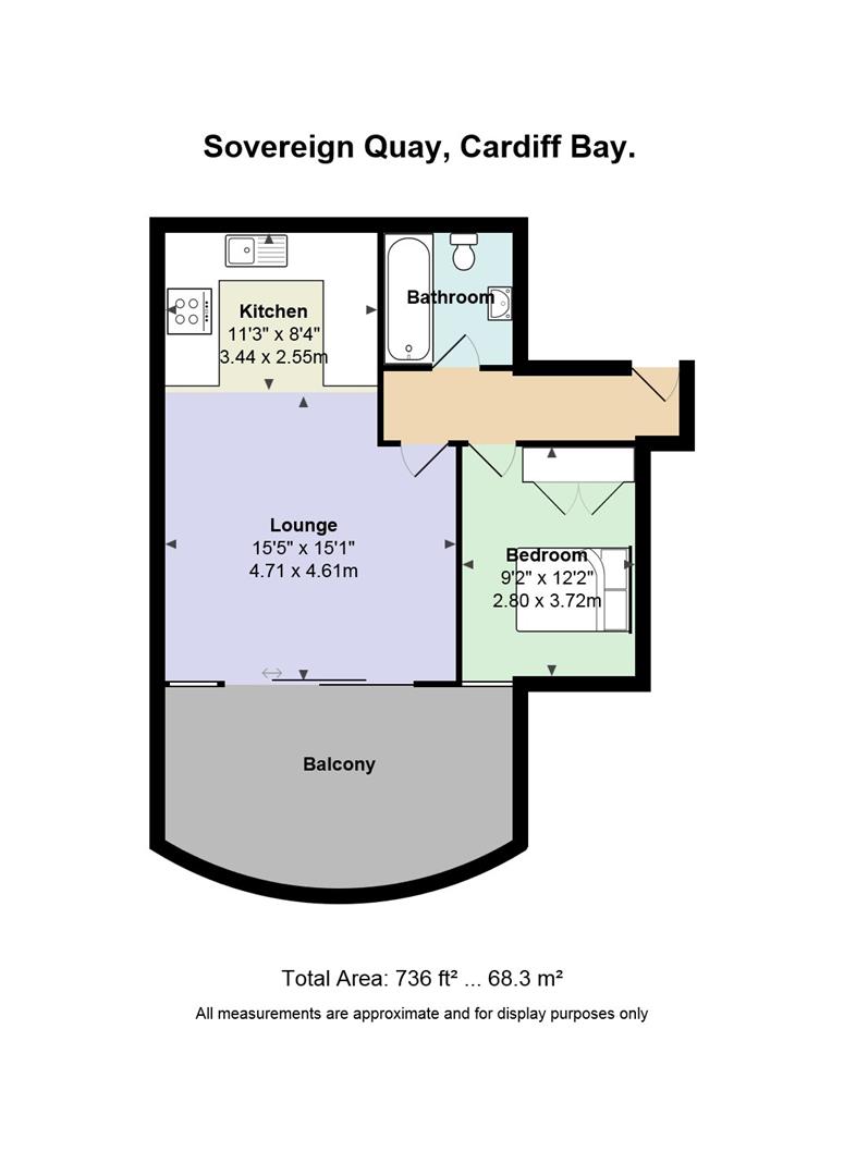 1 Bedrooms Flat to rent in Havannah Street, Cardiff CF10