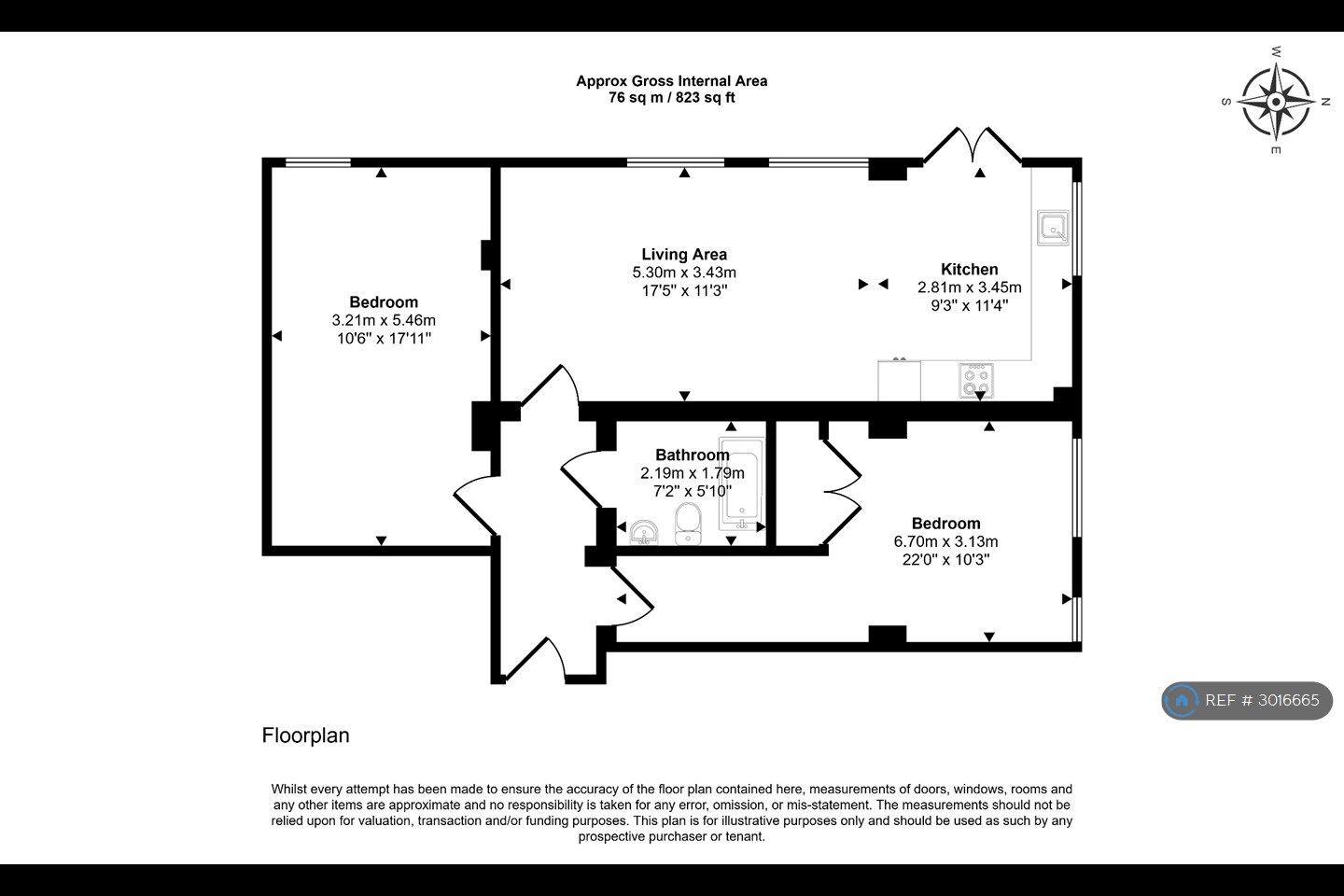 Flat, St Johns Road, Tunbridge Wells floorplan