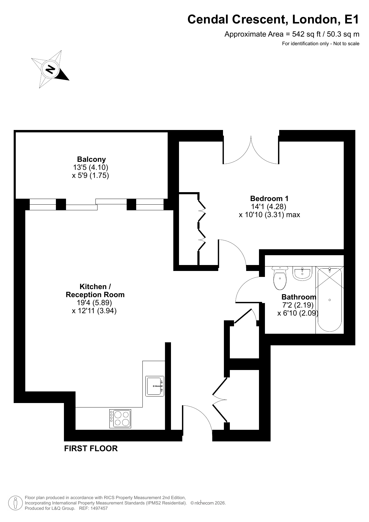 Georgette Apartments, 4 Cendal Crescent, London floorplan