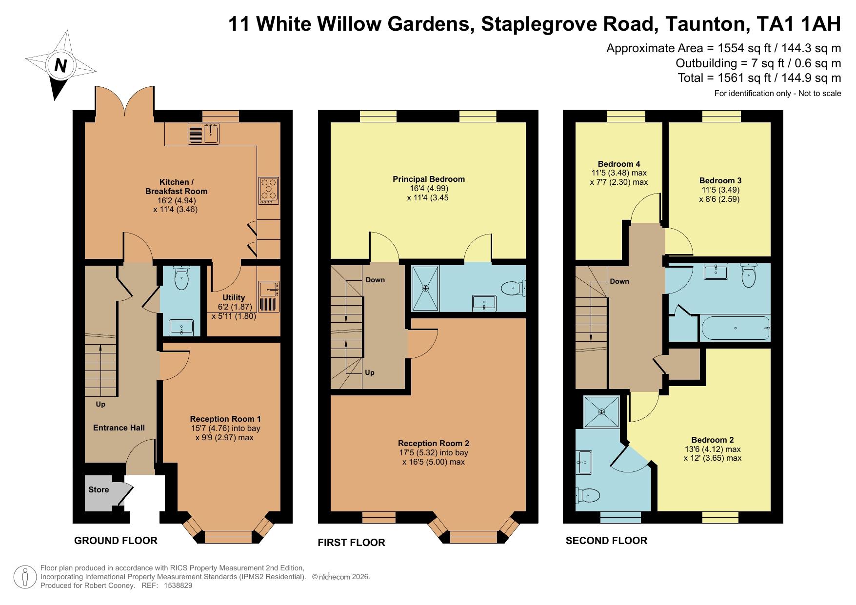 11 White Willow Gardens, Taunton floorplan
