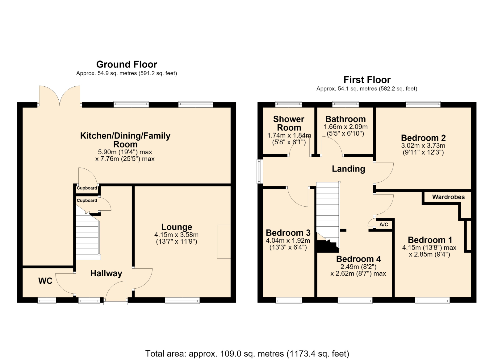 75 Churchill Grove, Tewkesbury floorplan