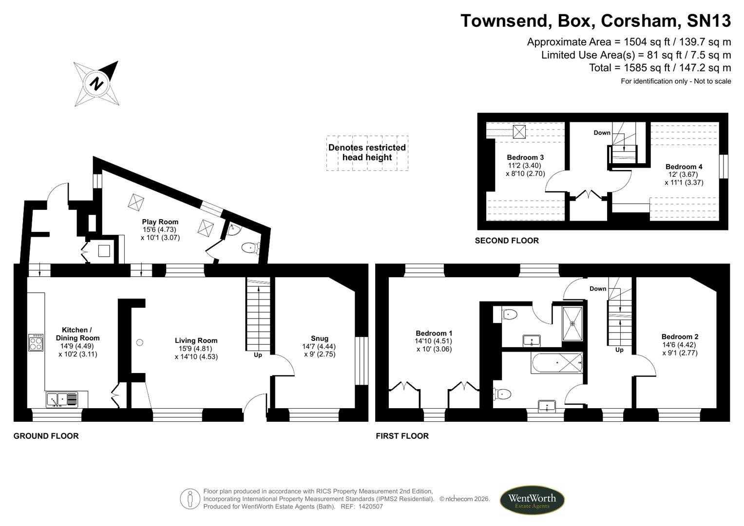 Townsend Cottage, Townsend, Box floorplan