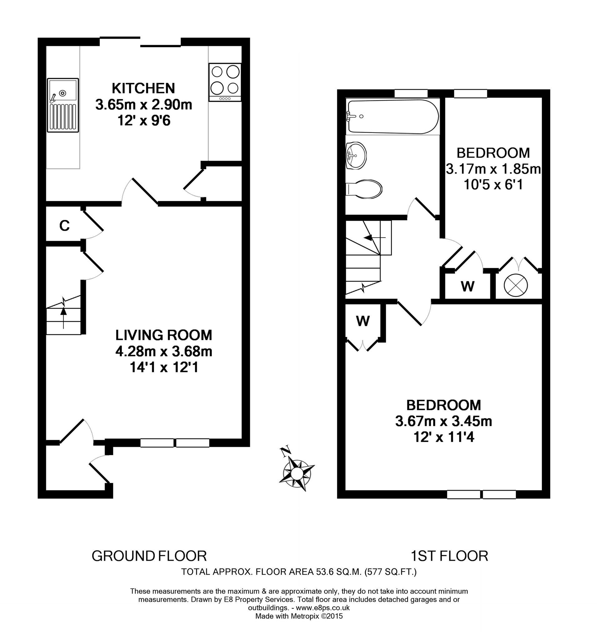 2 Bedrooms Terraced house to rent in Flatford Place, Kidlington OX5