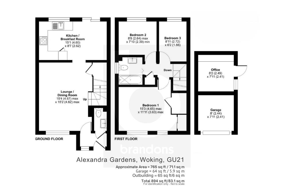 3 bed semidetached house for sale in Alexandra Gardens, Knaphill