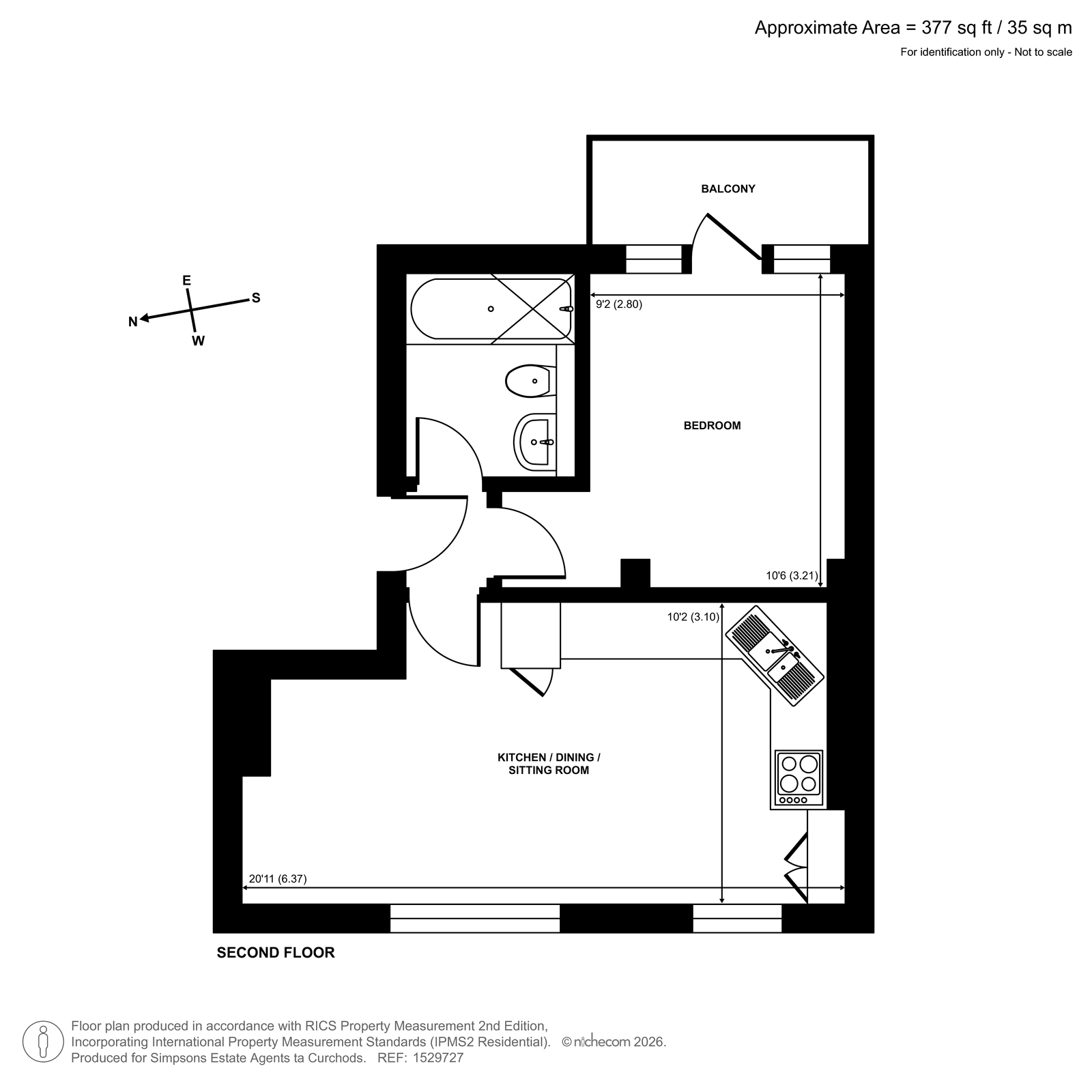 Flat 4, 5-6,, Bishopsmead Parade, East Horsley floorplan