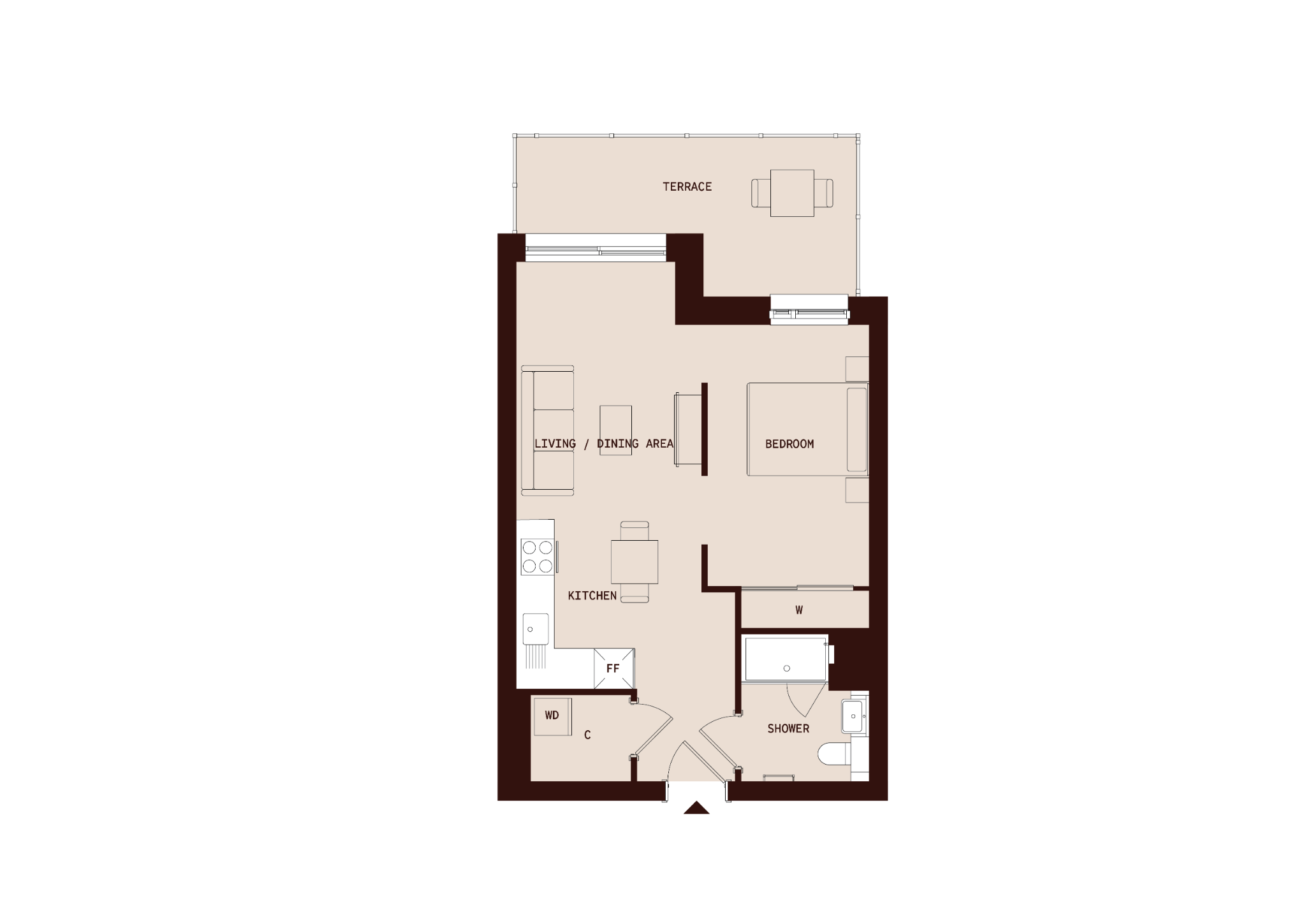 Flat 27, Delfino House, 21 Beaufort Square, Colindale floorplan