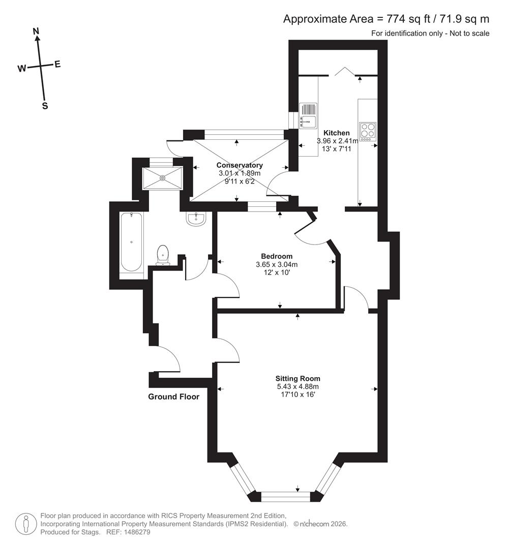 Flat 1, Cedric House, 26 Beer Road, Seaton floorplan