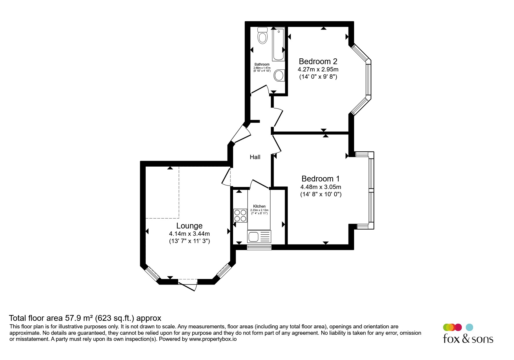 Flat 1, 15, Portchester Road, BOURNEMOUTH floorplan