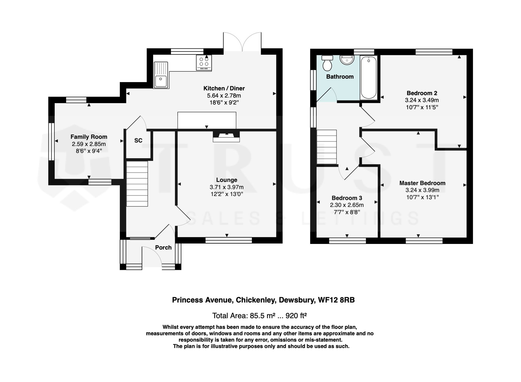 8 Princess Avenue, Dewsbury floorplan