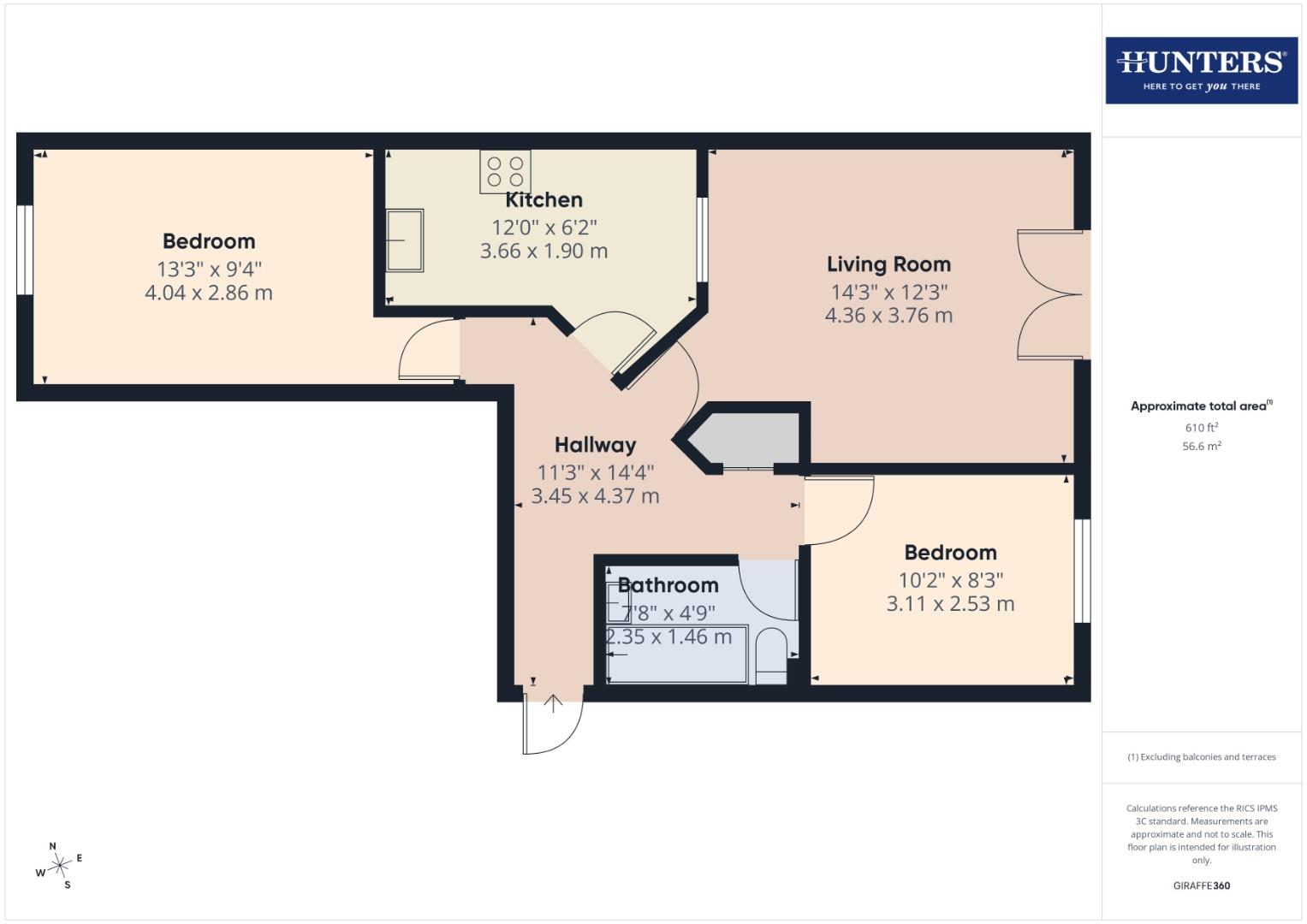 Flat 8, St. James House, Wash Beck Close, Scarborough floorplan