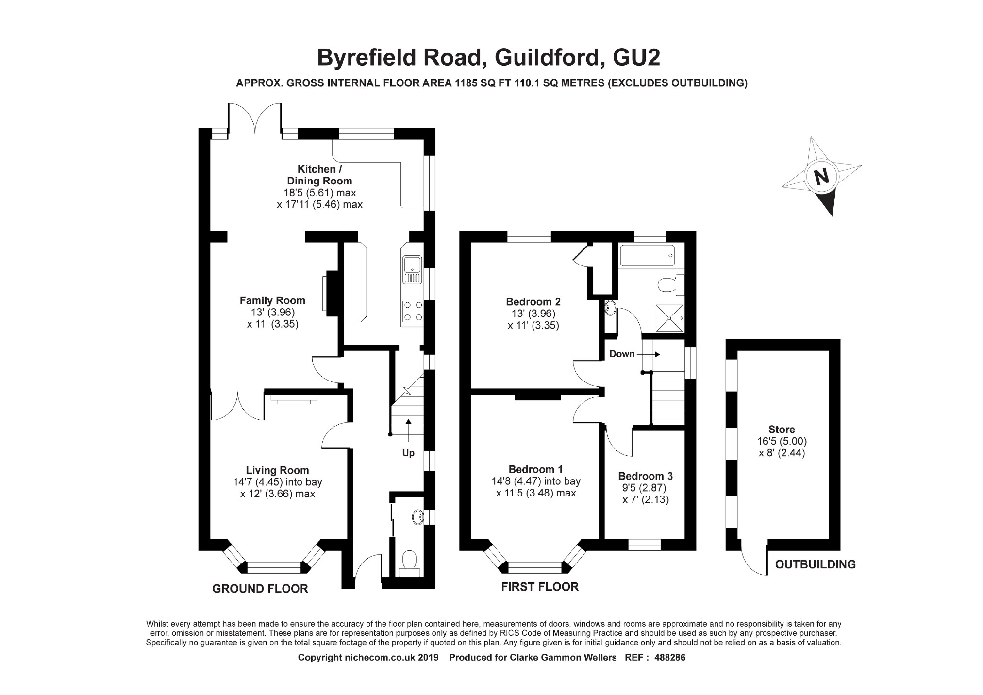 3 Bedrooms Detached house for sale in Byrefield Road, Guildford, Surrey GU2