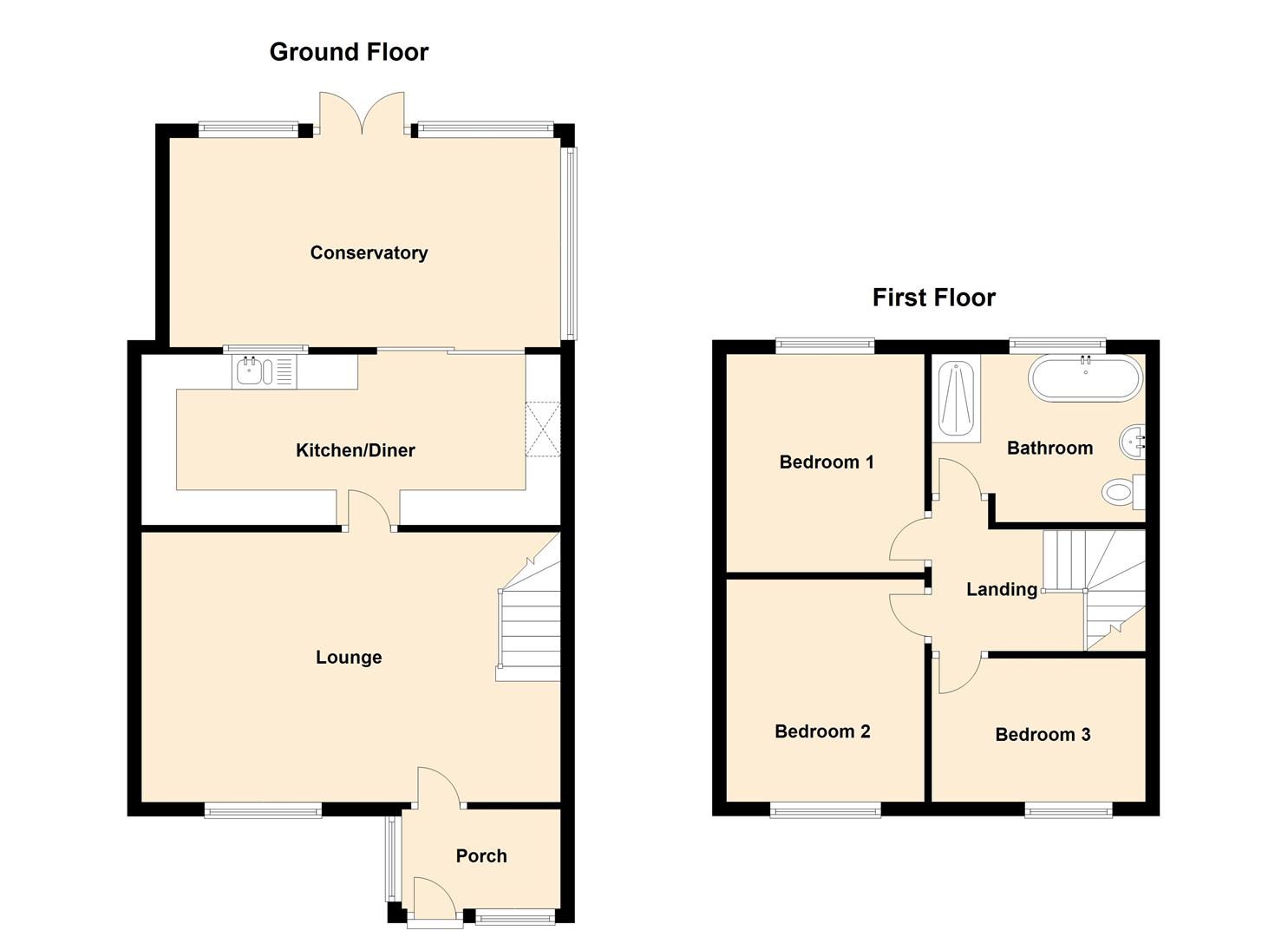 32, School Crescent, Ventnor floorplan