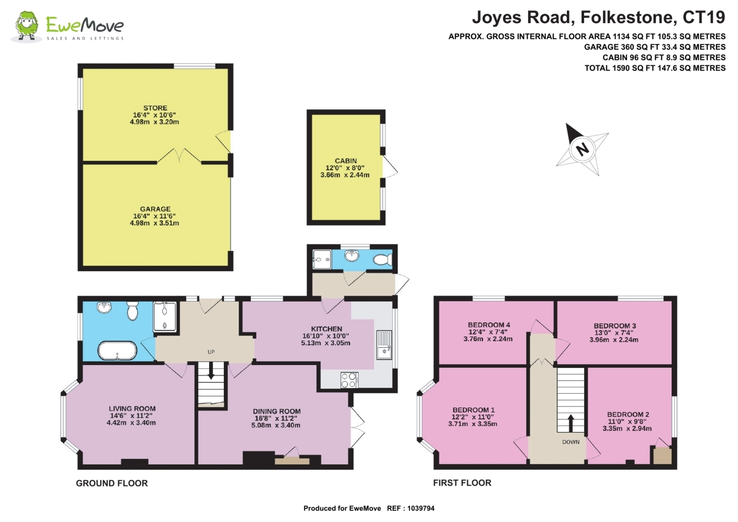 Joyes Road, Folkestone, Kent CT19, 4 bedroom semidetached house for