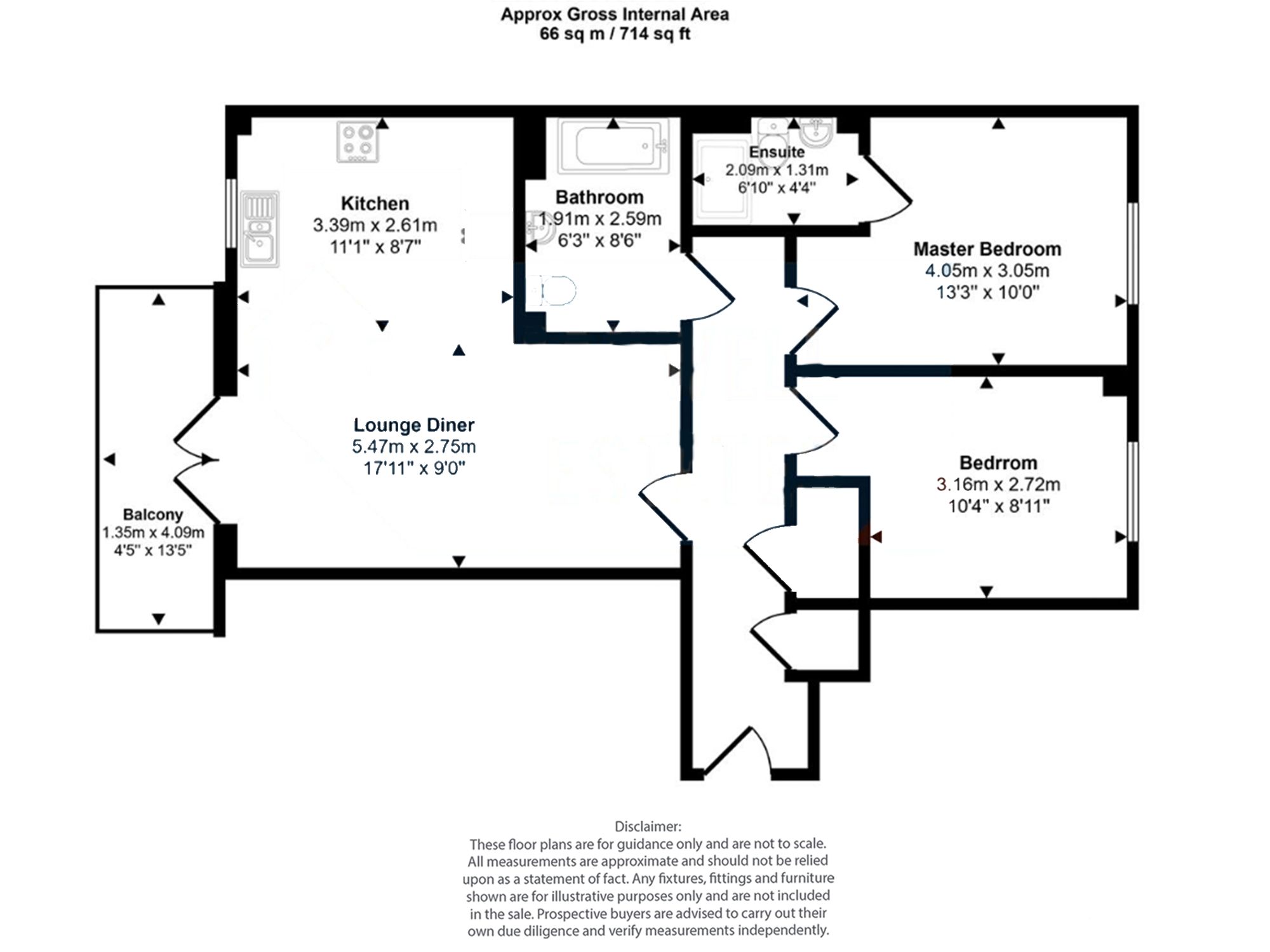 Flat 11, Metropolitan Court, Edgware floorplan