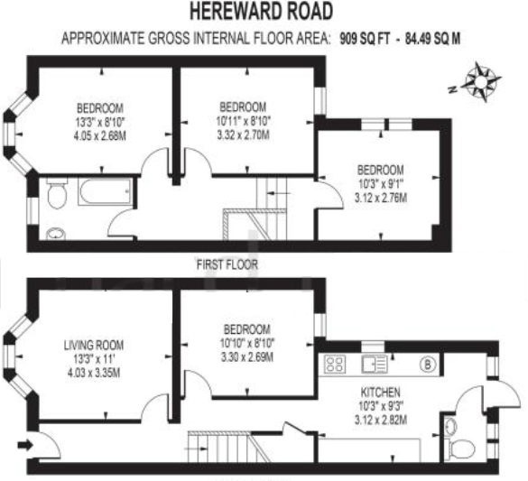 29, Hereward Road, London floorplan