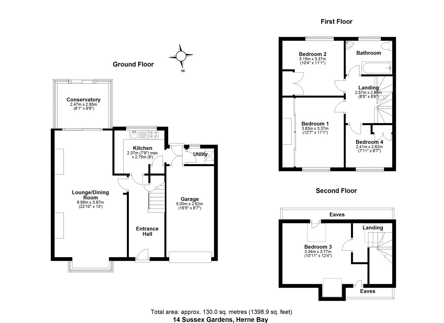 14, Sussex Gardens, Herne Bay floorplan