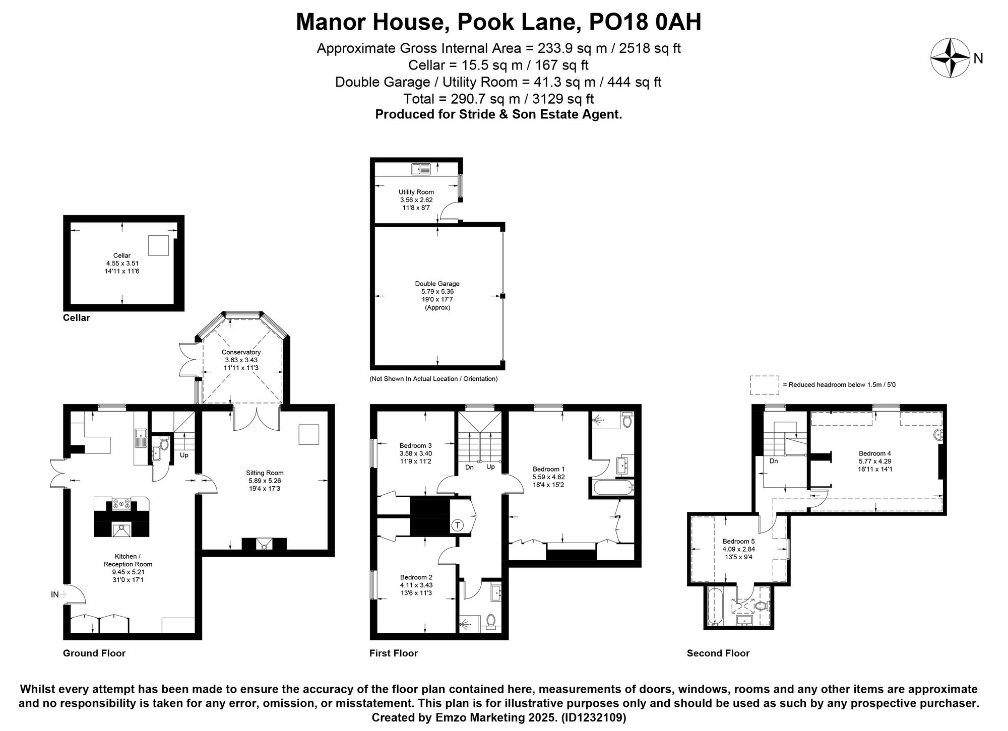 Manor House Pook Lane, Chichester floorplan