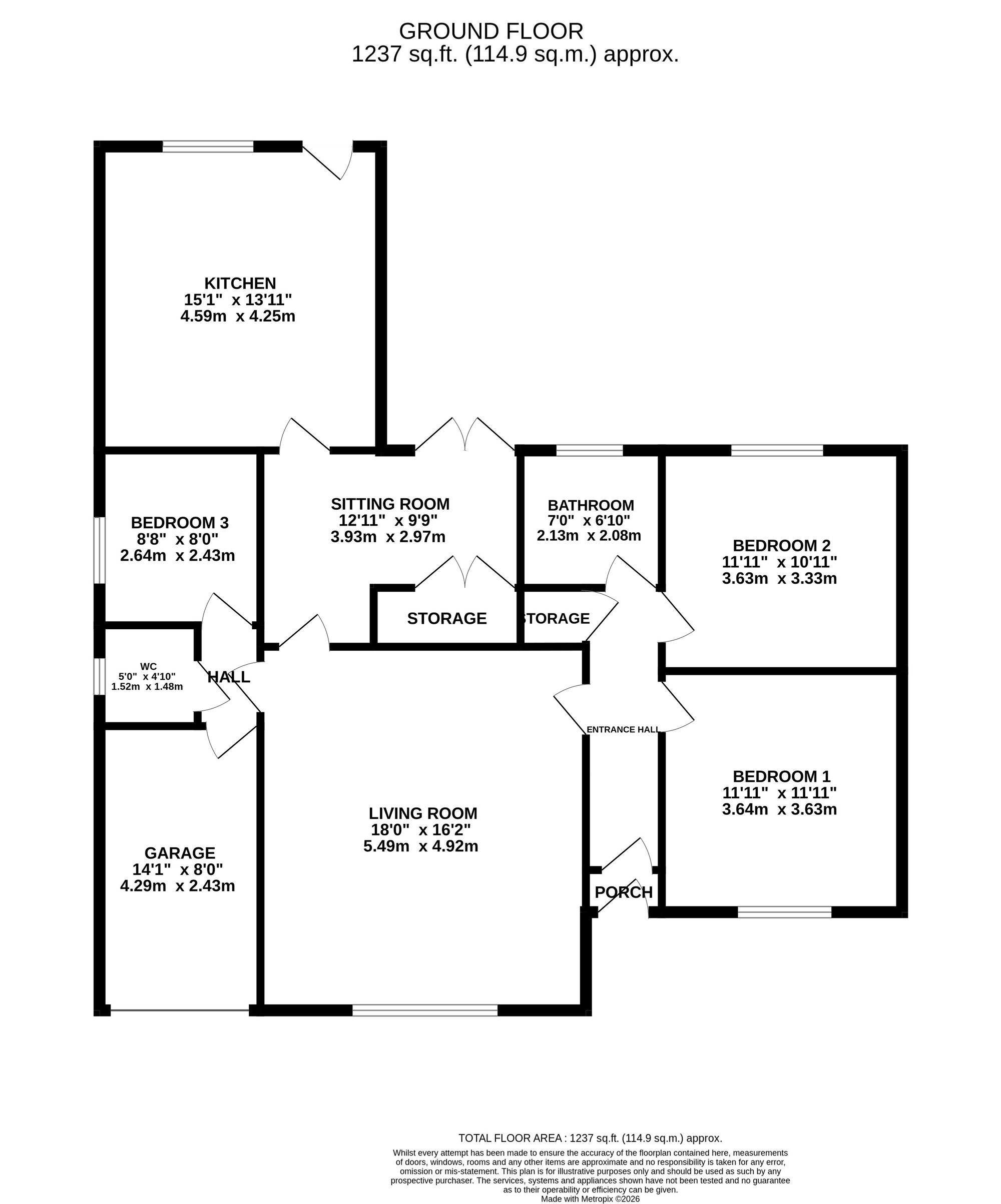 7 Willow Close, Lymm floorplan
