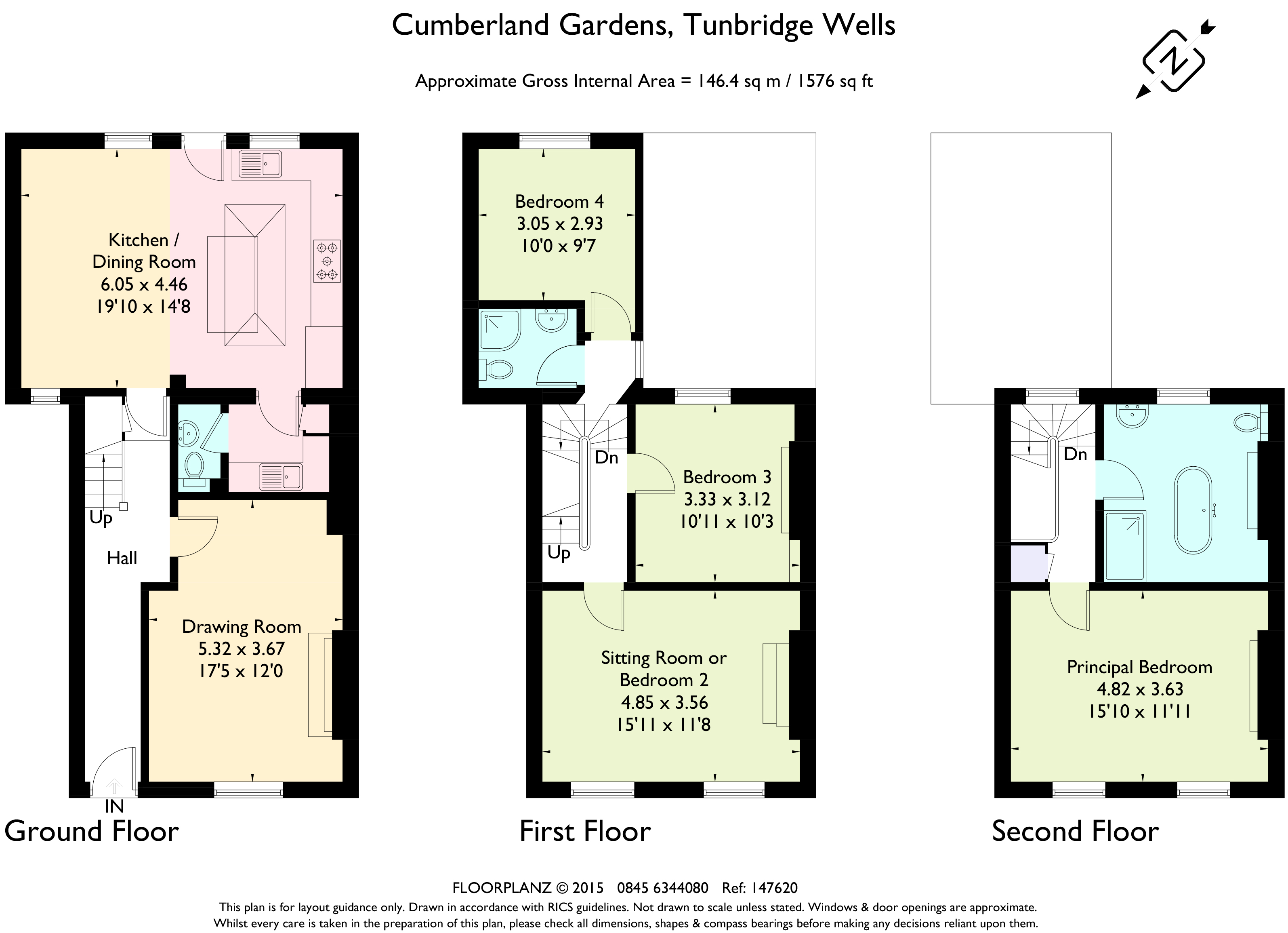 4, Cumberland Gardens, Tunbridge Wells floorplan
