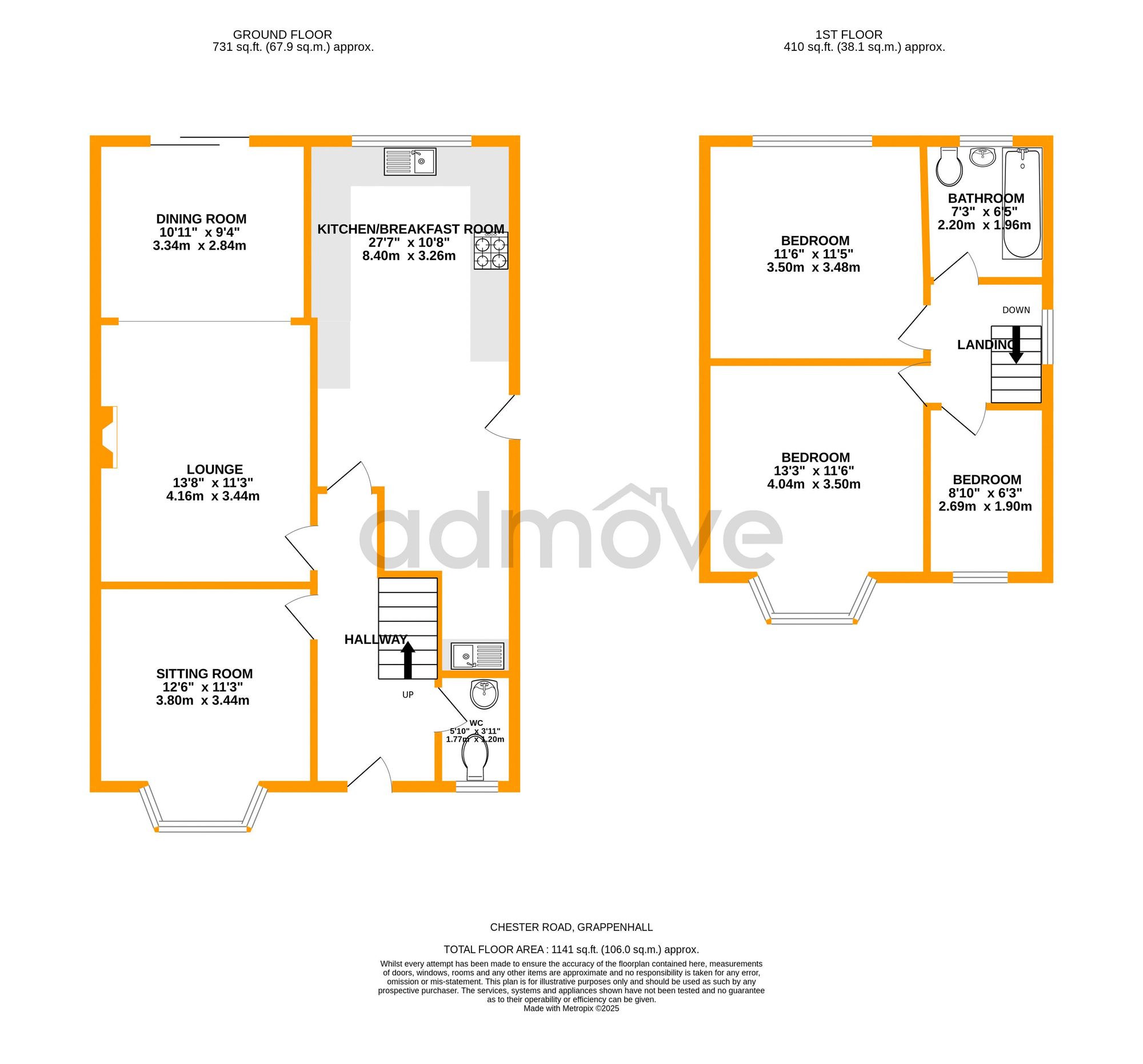 241 Chester Road, Warrington floorplan