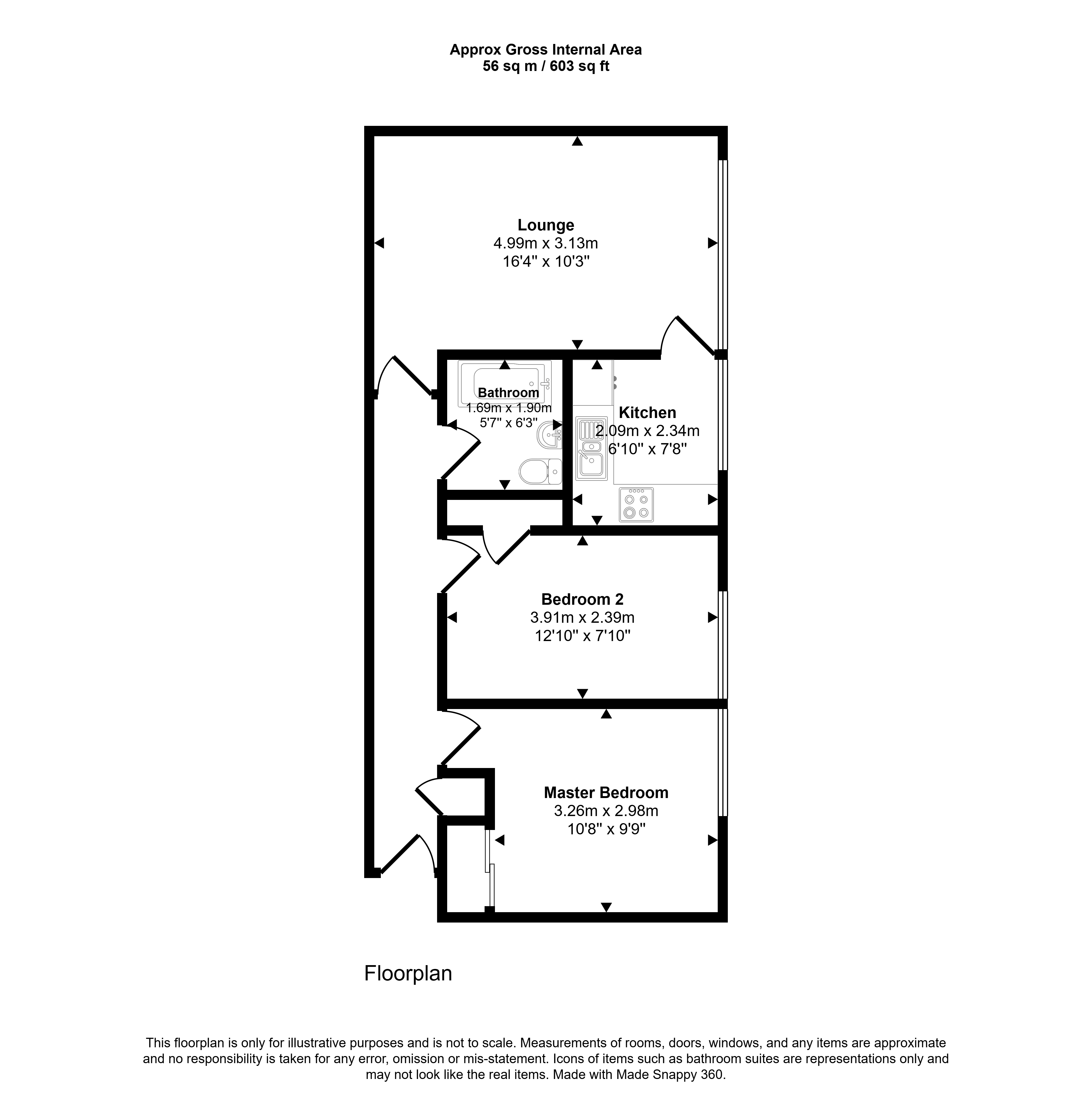 38, St. Keverne Square, Newcastle upon Tyne floorplan