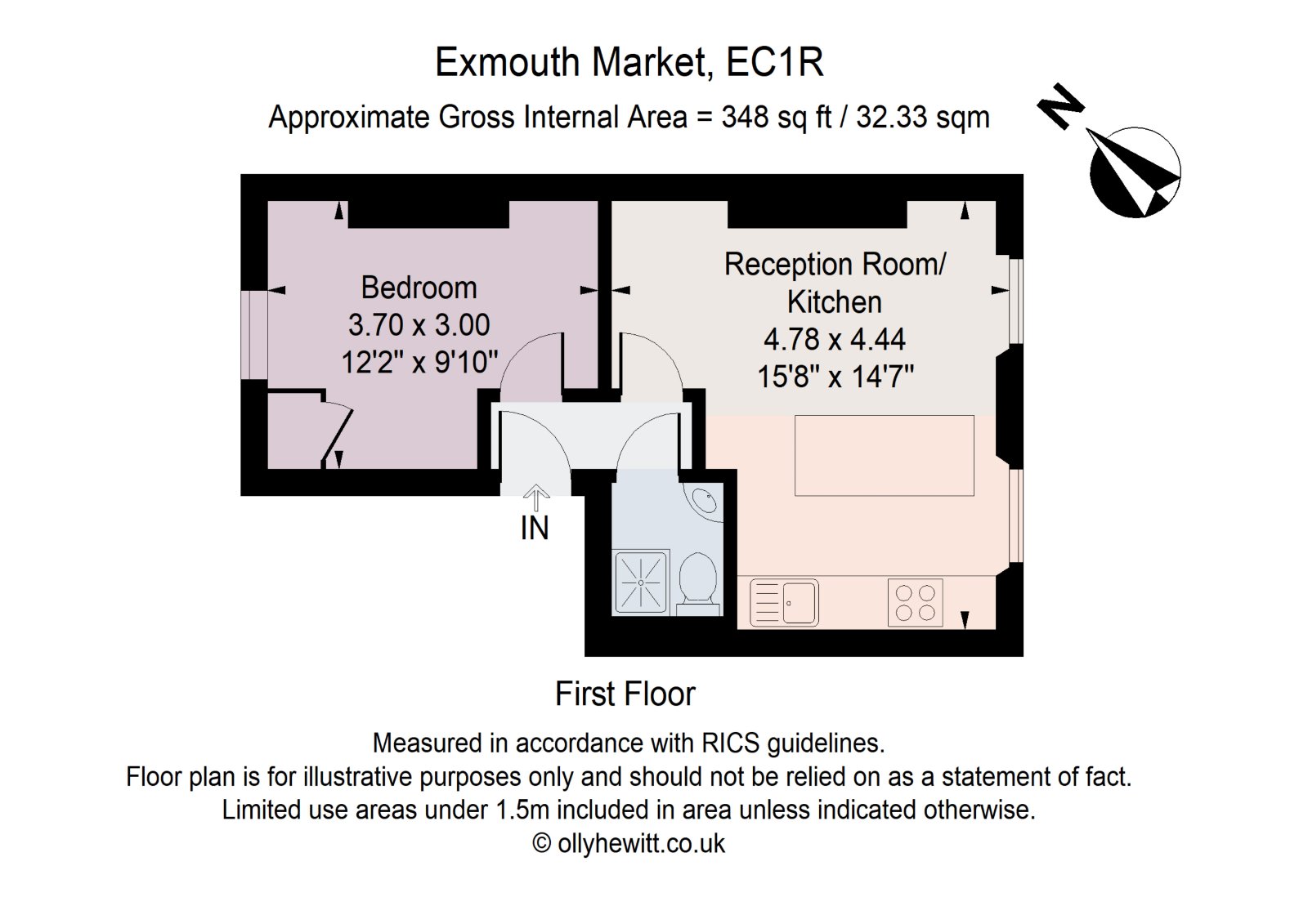 Flat 1, 45A, Exmouth Market, London floorplan