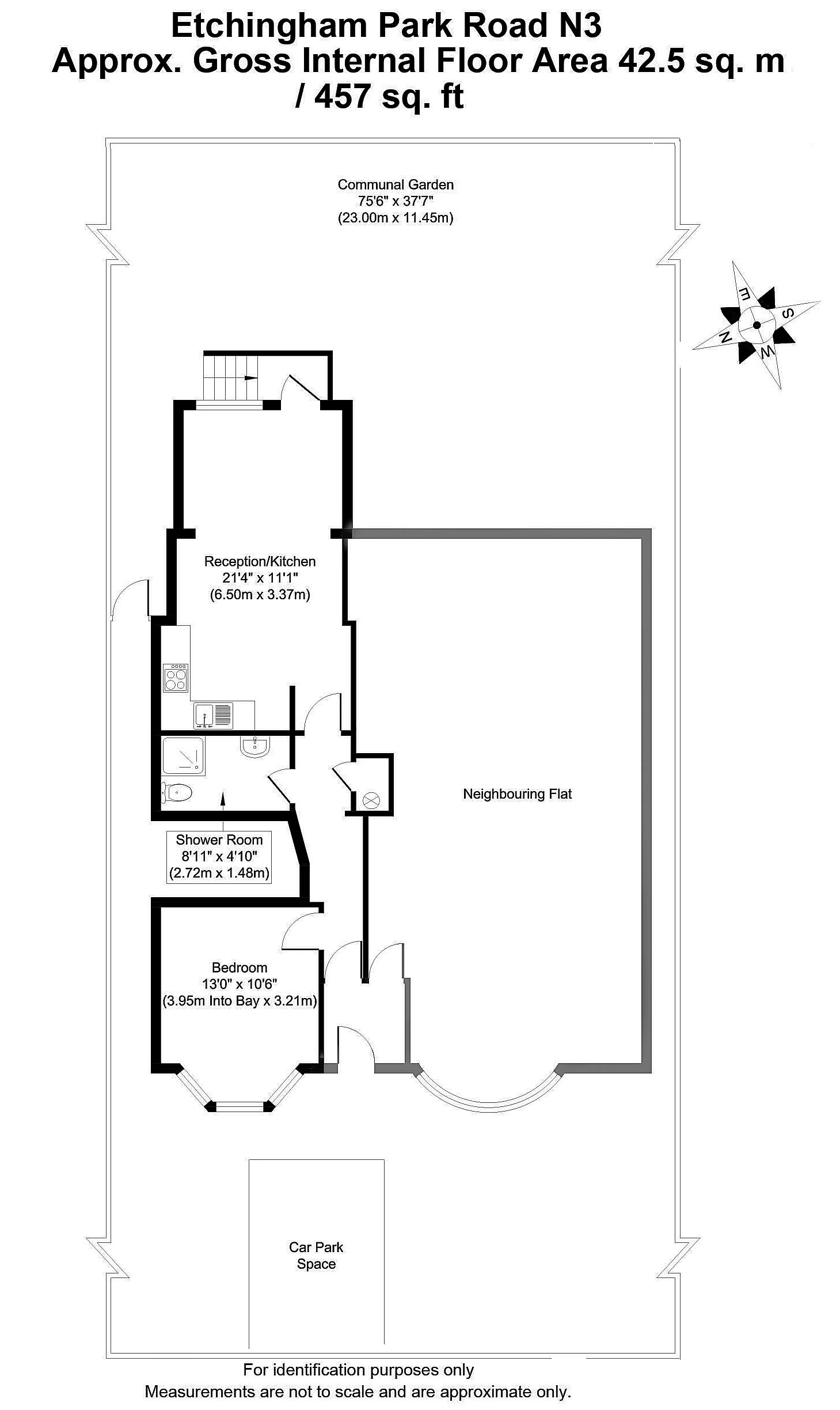 Flat 1 55, Etchingham Park Road, London floorplan