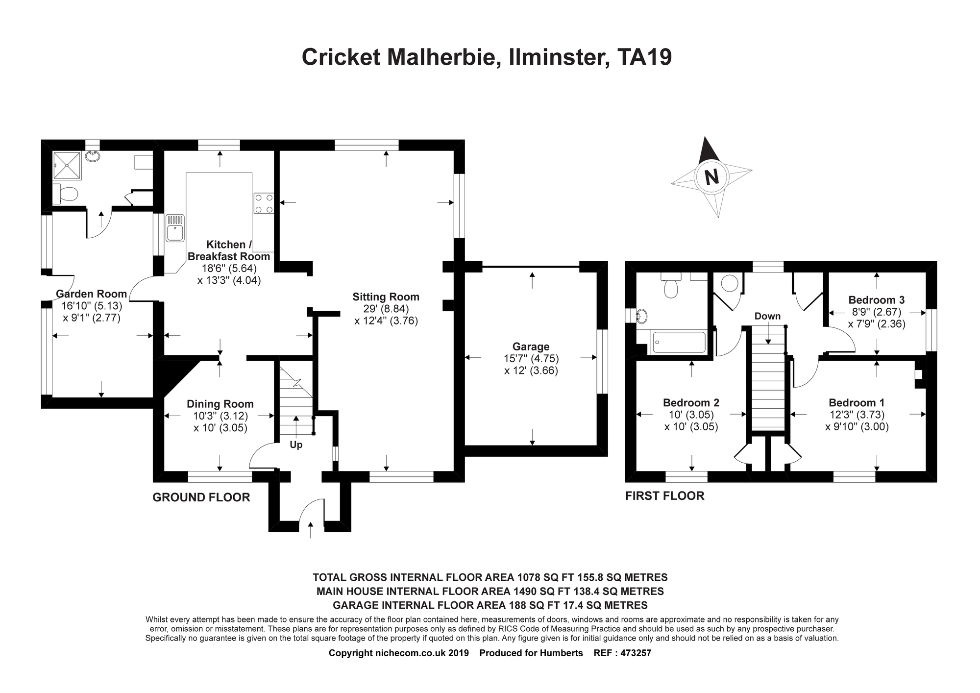 3 Bedrooms Detached house for sale in Cricket Malherbie, Ilminster, Somerset TA19