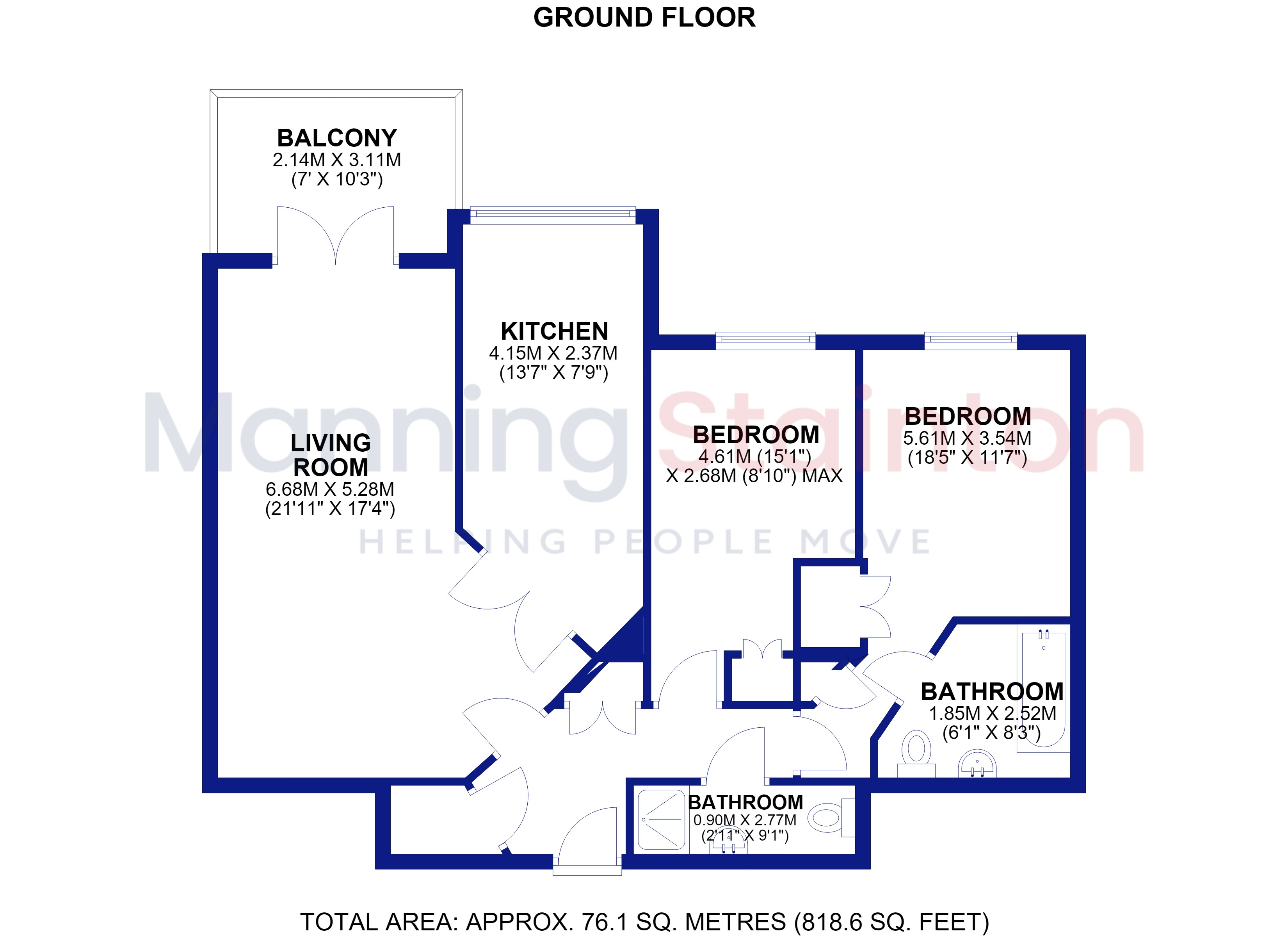 Flat 2,, The Highlands, Leeds floorplan