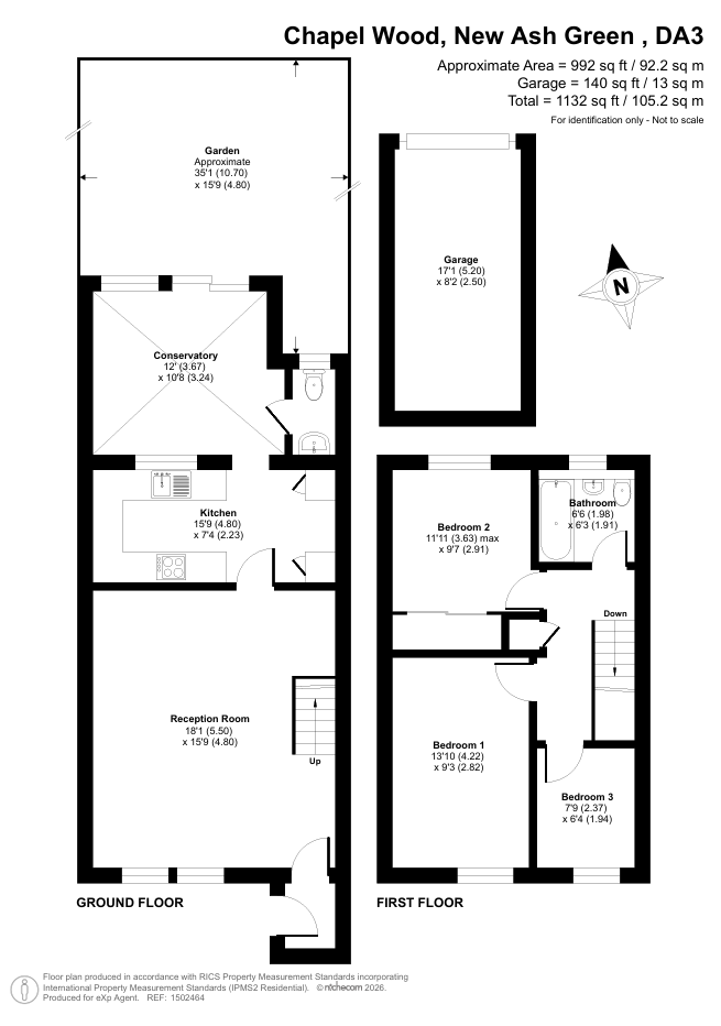 23, Chapel Wood, Longfield floorplan