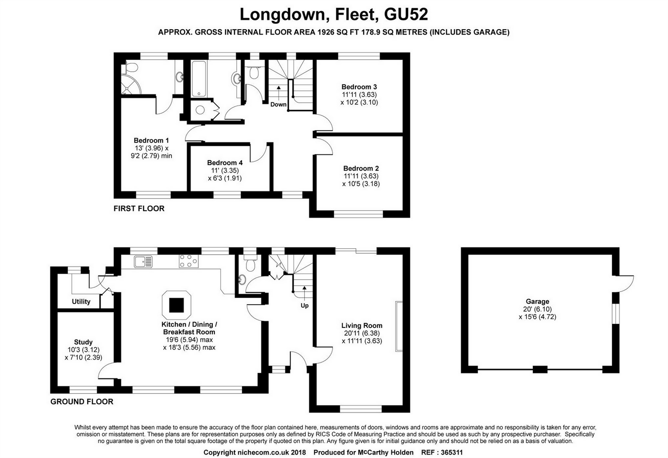 4 Bedrooms Detached house for sale in Longdown, Church Crookham, Fleet GU52