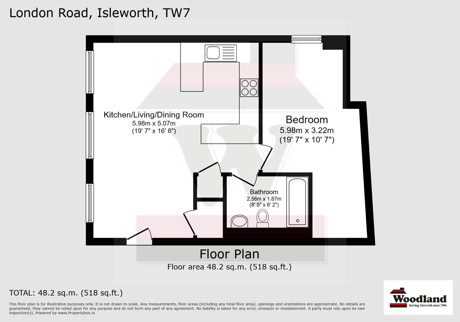 Flat 13 Atlas House,466 London Road, Isleworth floorplan