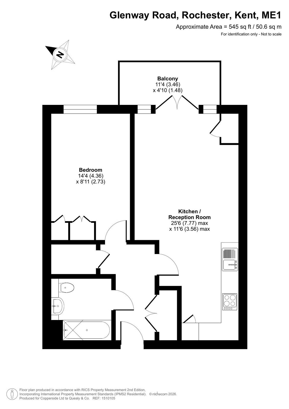 Flat 19, Anchor Way, 2, Glenway Road, Kent floorplan
