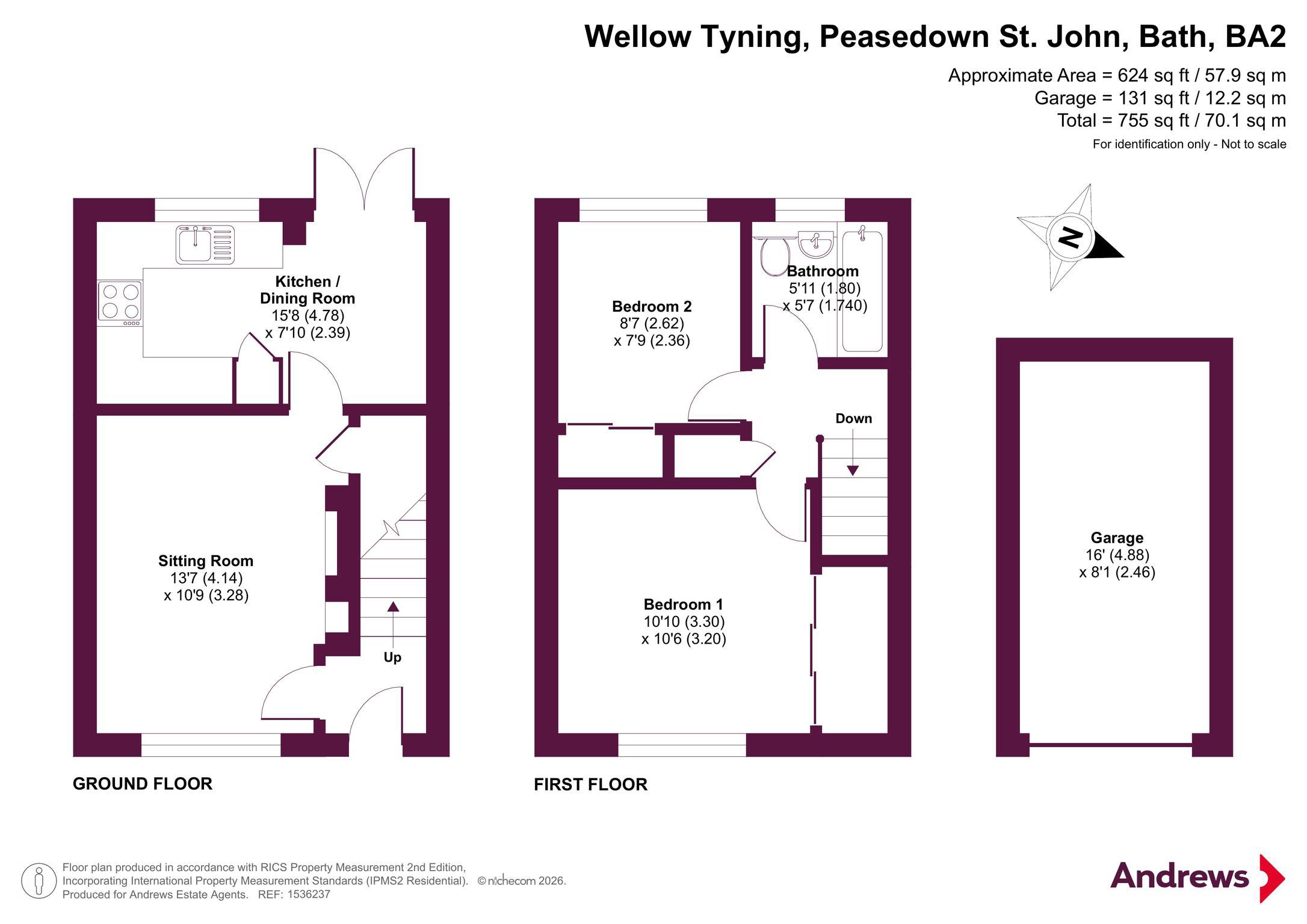 Wellow Tyning, Bath floorplan