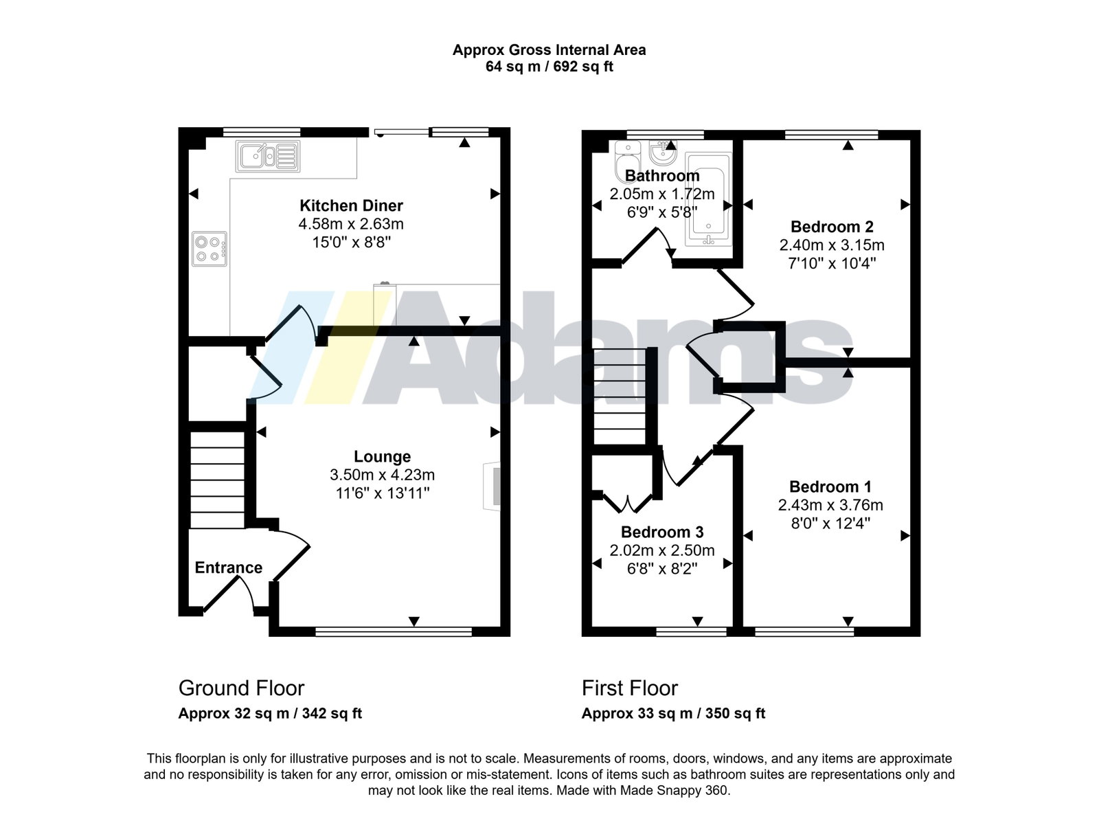 19, Sedbergh Grove, Runcorn floorplan
