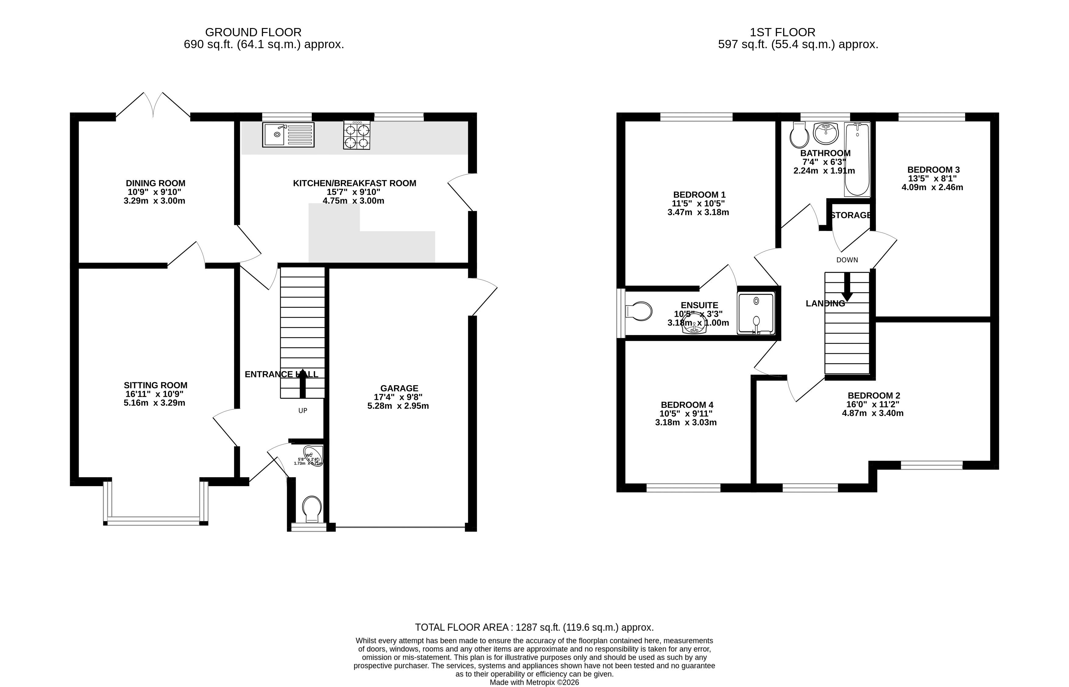 58, Parklands Avenue, Weston-Super-Mare floorplan