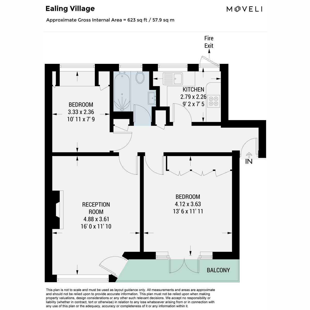 Flat 83, 83, Ealing Village, London floorplan