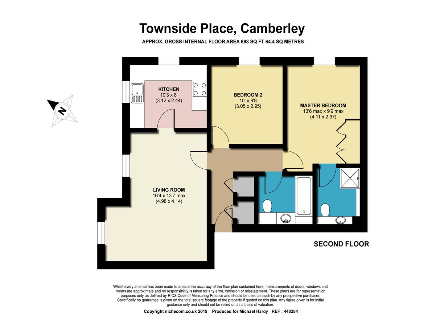 2 Bedrooms Flat for sale in Townside Place, Camberley, Surrey GU15
